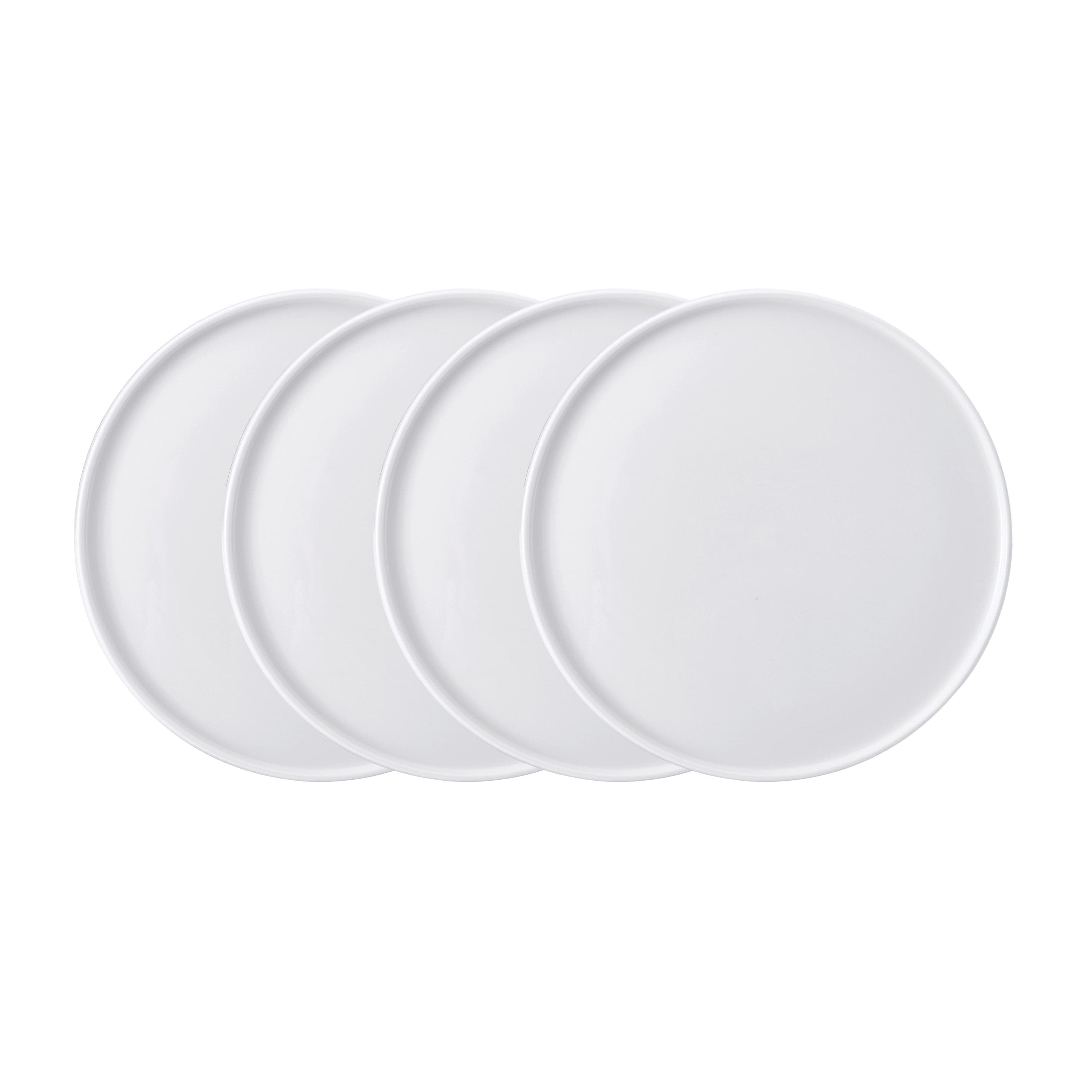 Sloane 4-Piece Dinner Plate Set - Elegant Porcelain Plates for Formal Dining, Entertaining & Everyday Use