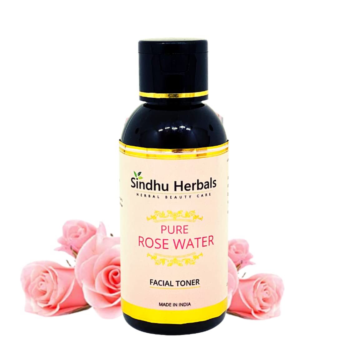 Pure Rose Water Toner by Sindhu Herbals - 100ml Natural Facial Mist for Hydration & Glowing Skin | Perfect for Daily Skincare, Makeup Setting & Refreshing Sprays
