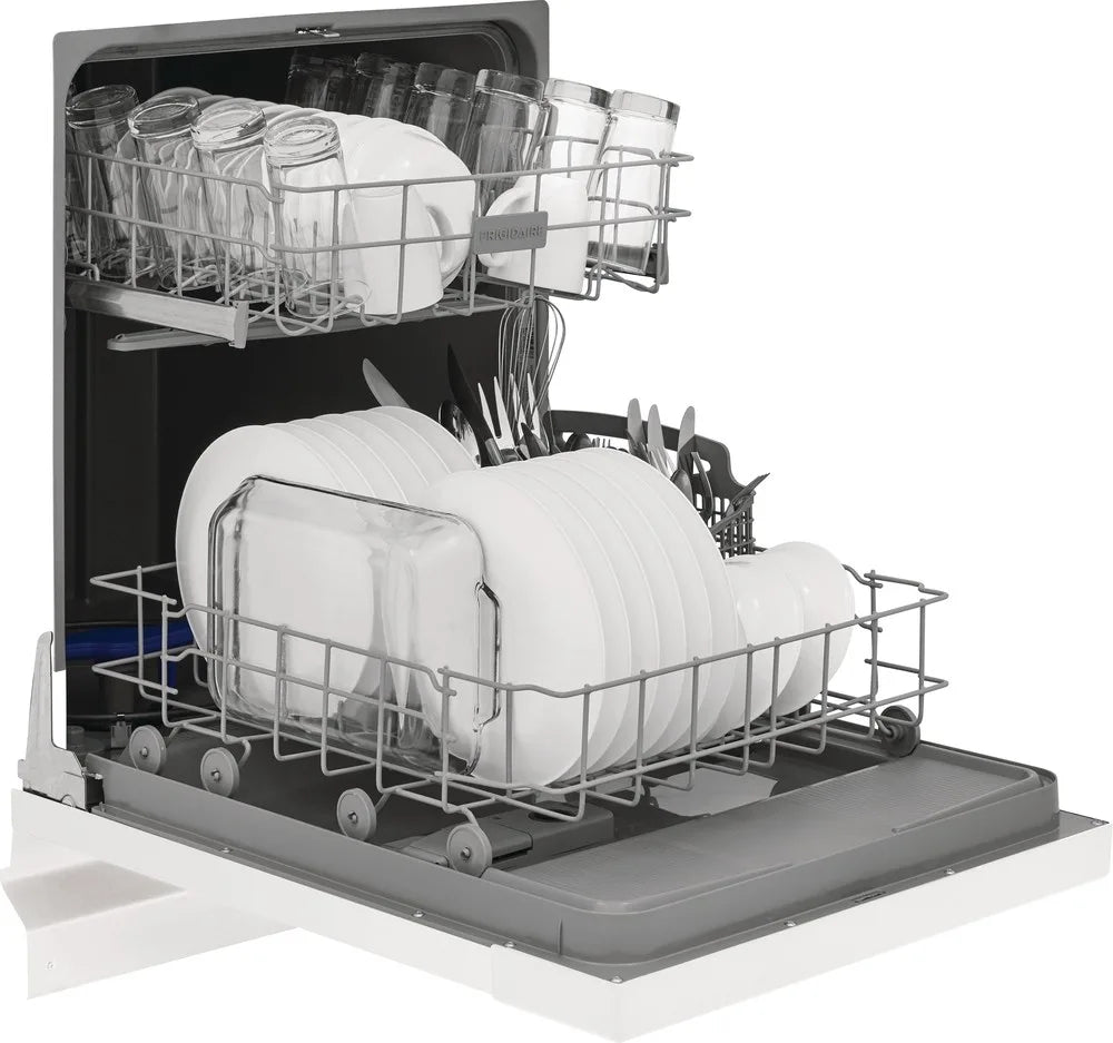 Frigidaire FDPC4221AW 24 Inch Built-In Dishwasher in White - Energy Efficient, Quiet Operation for Modern Kitchens