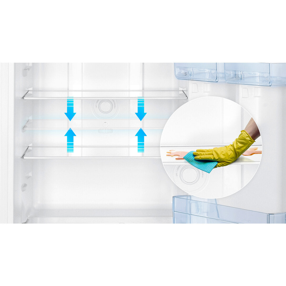 TCL 338L Top Mount Refrigerator P362TMW - Energy Efficient Freezer with Adjustable Shelves, Perfect for Apartments, Dorms & Small Kitchens