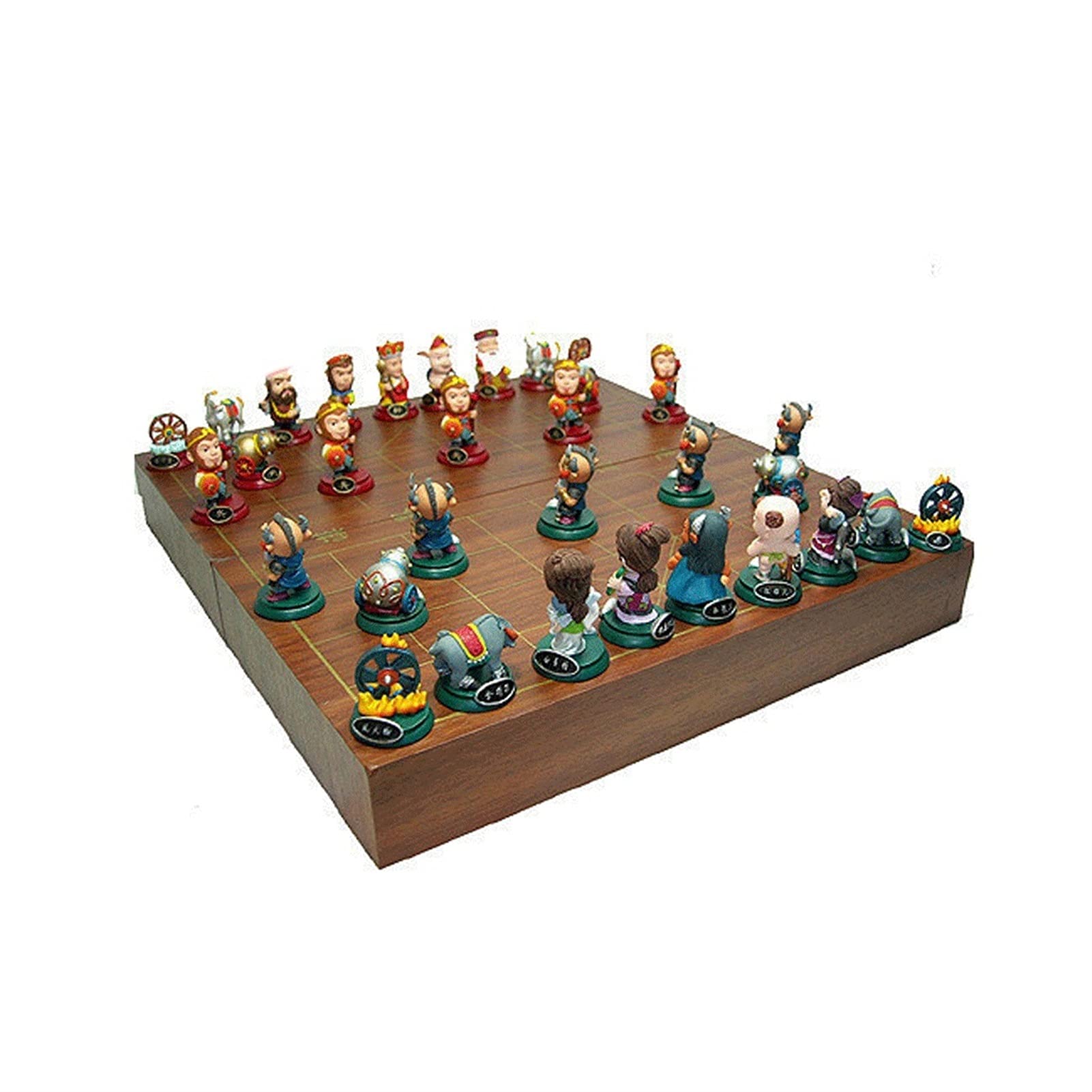 LICHUAN Chinese Chess Set for Kids - Wooden Checkerboard with Resin Chess Pieces - Educational Board Game for Children - Perfect Birthday Gift for Family Game Nights and Learning Traditional Chinese Strategy