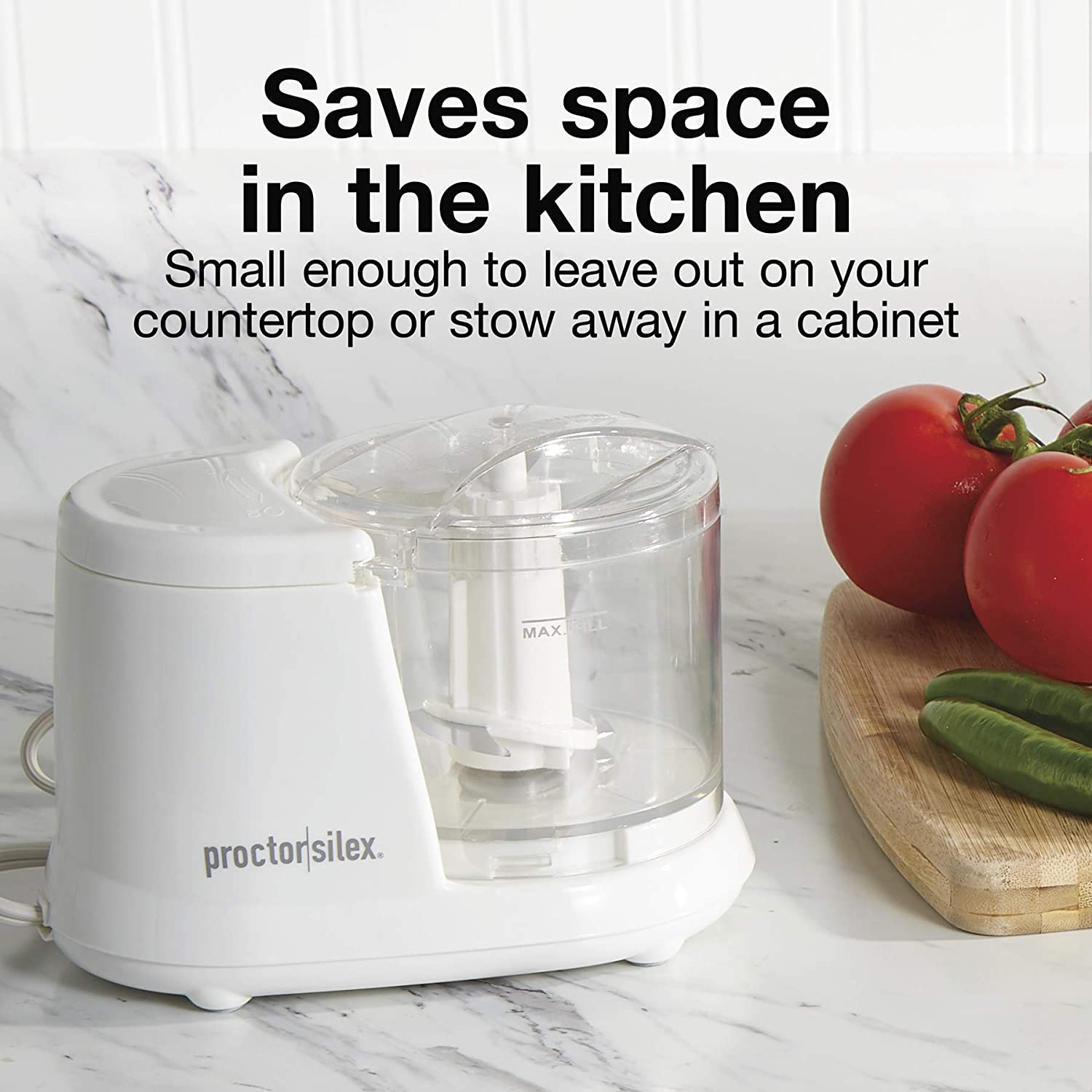 Proctor Silex 72500RY Electric Food Chopper - Compact & Powerful Kitchen Appliance for Chopping, Dicing & Mincing - Perfect for Onions, Nuts, Herbs & Vegetables - Ideal for Meal Prep, Cooking & Baking