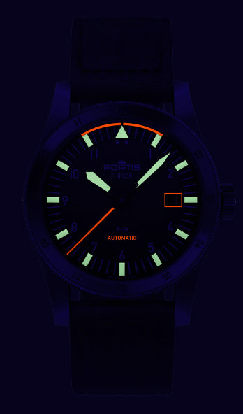 Fortis F-41 Automatic Aviator Watch - Swiss Made Pilot Chronograph with Leather Strap - Perfect for Aviation Enthusiasts & Outdoor Adventures