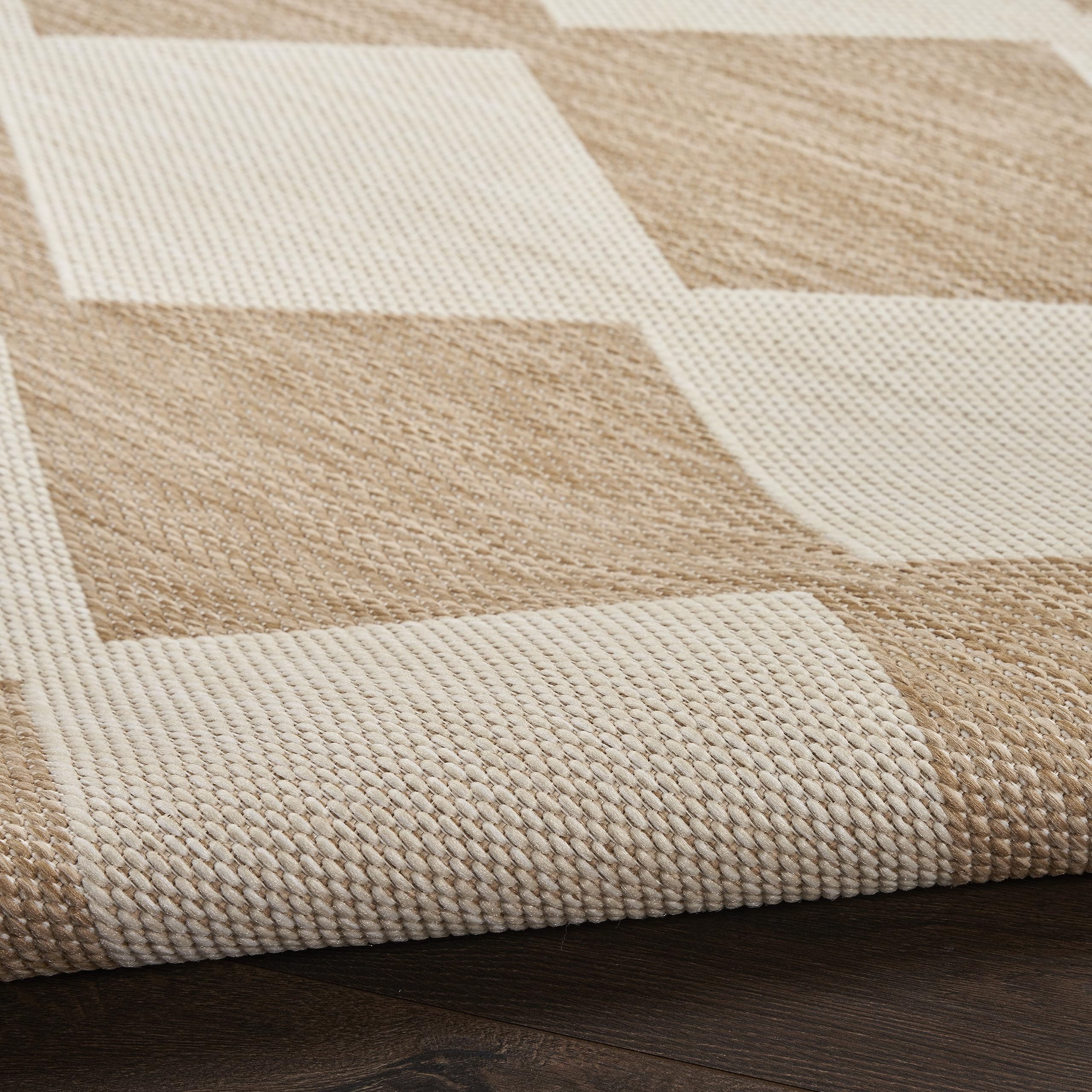 Nourison Positano 5' x 7' Indoor/Outdoor Jute Area Rug - Easy to Clean, Non-Shedding, Durable for Bedroom, Living Room, Dining Room | Perfect for Backyard, Deck, Patio & High-Traffic Areas