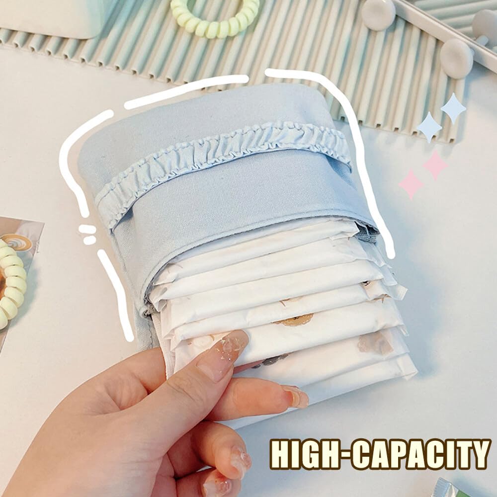 Waterproof Sanitary Napkin Holder & Storage Bag for Women - High Capacity Absorbent Pouch for Office, School, Travel - Discreet Feminine Hygiene Organizer (Floral Design) - Perfect for On-the-Go Protection and Disposal
