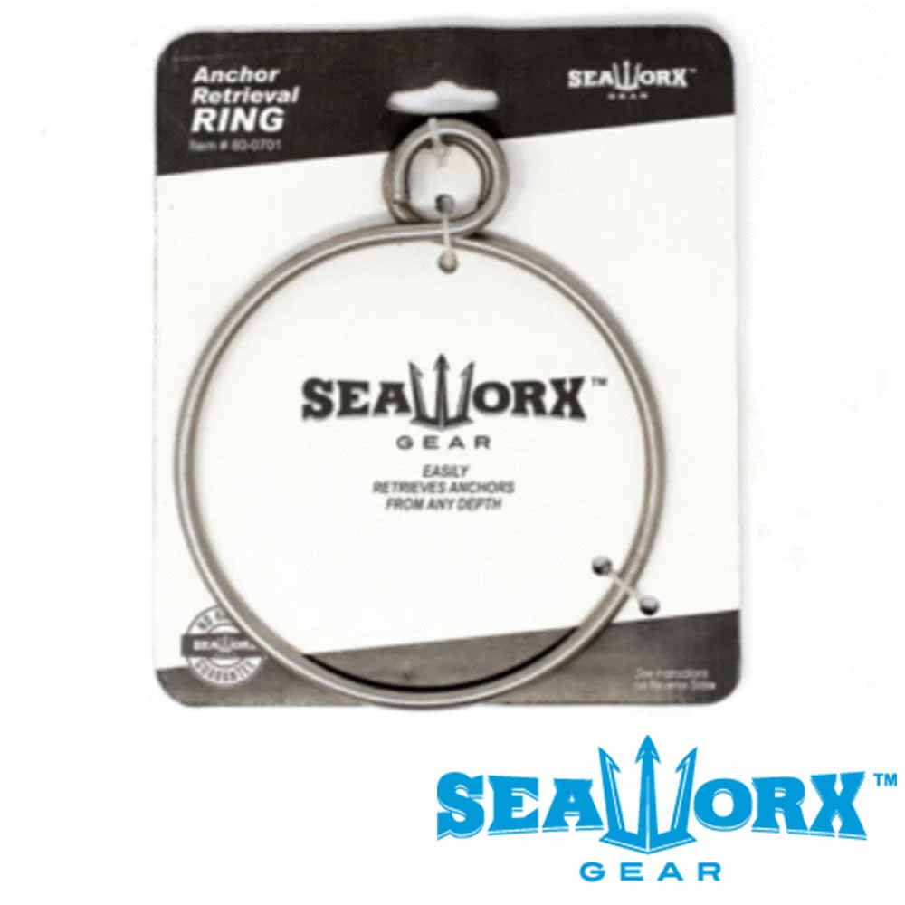 SeaWorx Anchor Ball Retrieval Ring - Heavy Duty Stainless Steel Mooring Buoy Hook for Boats, Yachts & Sailboats - Perfect for Anchoring, Docking & Marine Safety