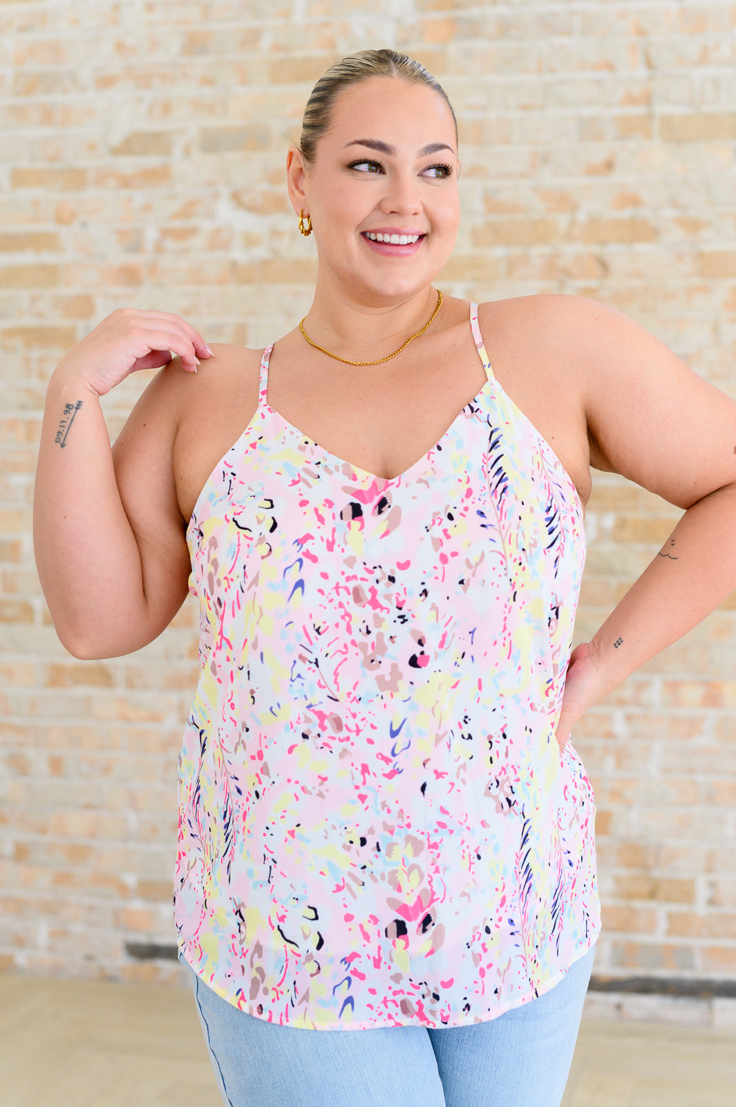 Going Out Printed Cami Top - Women's Fashion Tank Top with Stylish Print | Perfect for Night Out, Party, and Summer Outfits
