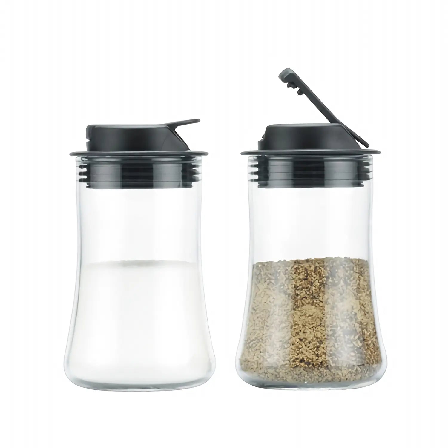 Iwaki Heat Resistant Glass Salt and Pepper Shaker Set with Lid - Perfect for Kitchen, Dining Table & Gift Giving