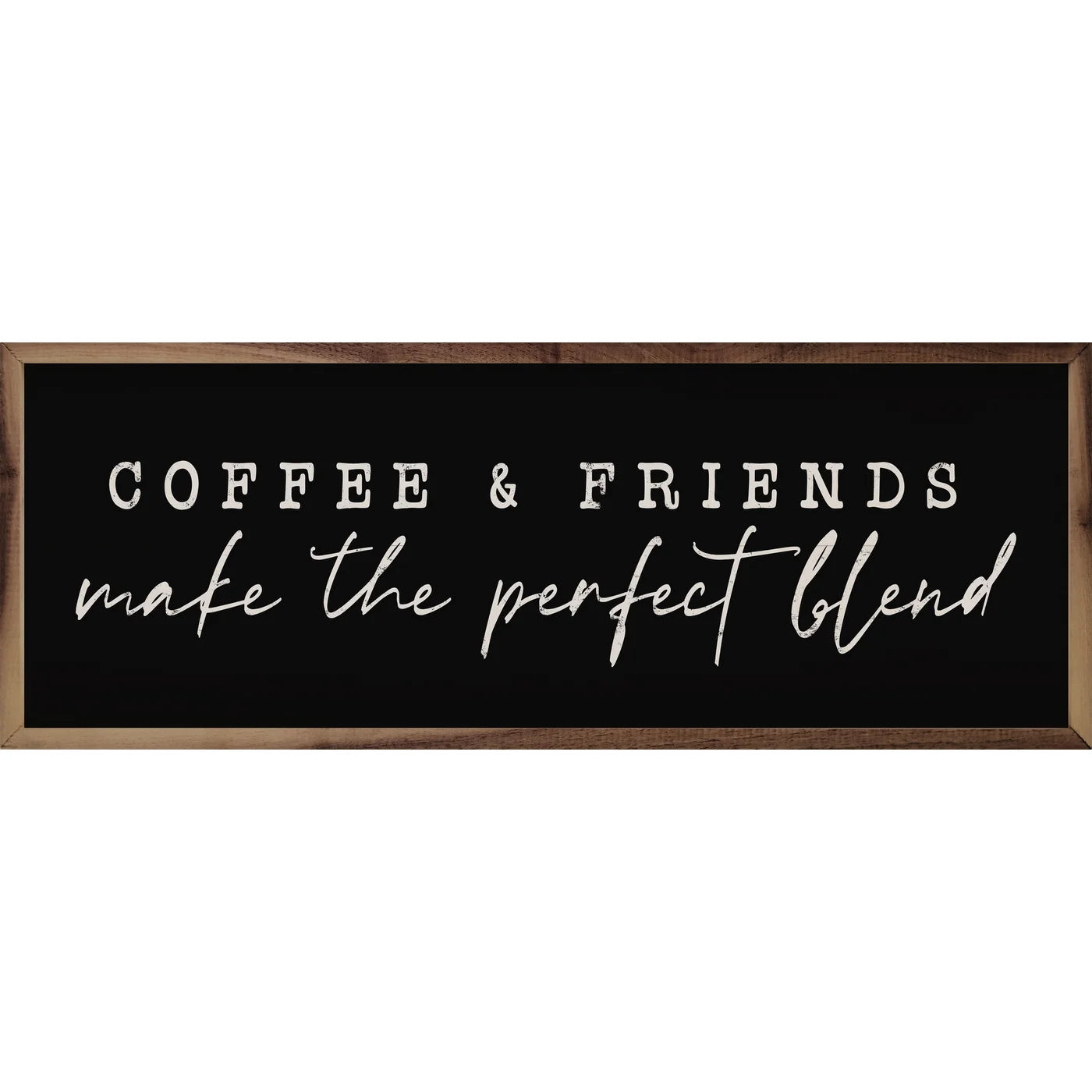Wood Framed Print - Coffee & Friends Wall Art Decor for Home, Office, Cafe | Perfect Gift for Coffee Lovers & Friends