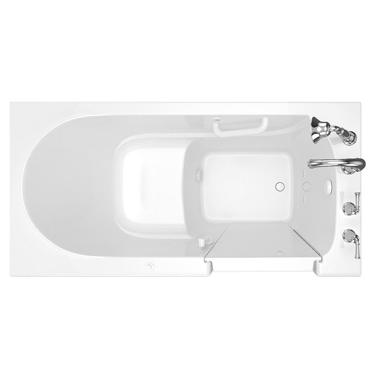 3060 Series 30W x 60L Gelcoat Walk-In Air Spa Bathtub with Right Hand Drain & Faucet - Perfect for Home Relaxation and Hydrotherapy