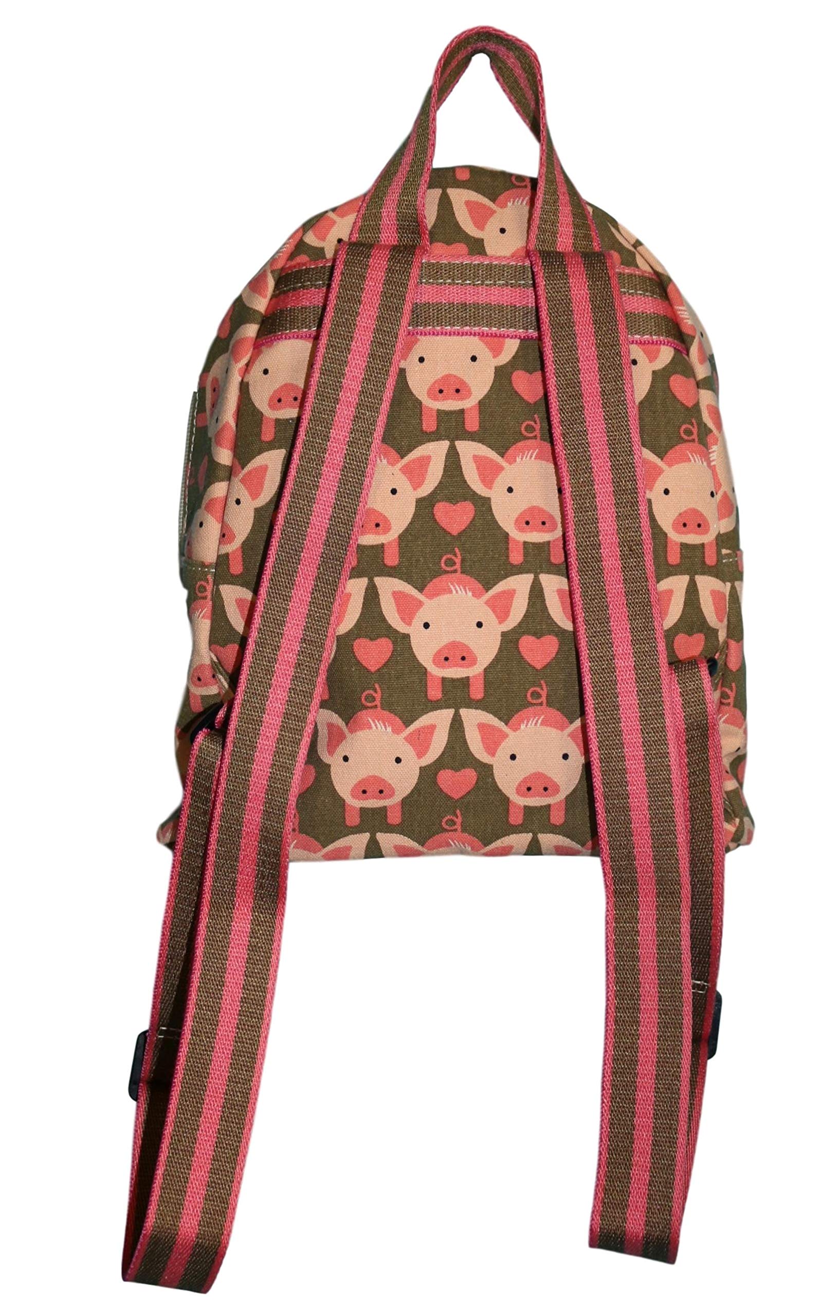 Bungalow 360 Mini Backpack for Adults - Small Pig Design, Lightweight & Durable Daypack for Travel, Hiking, Festivals & Everyday Use