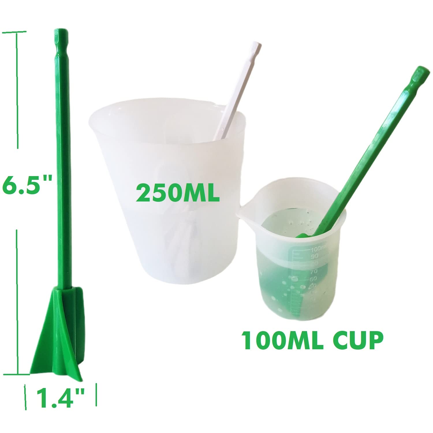 8PCS Reusable Resin Mixer Paddles for Drill - Paint, Epoxy, Resin Mixing Attachments - Perfect for Epoxy Tumblers, Cups & DIY Craft Projects