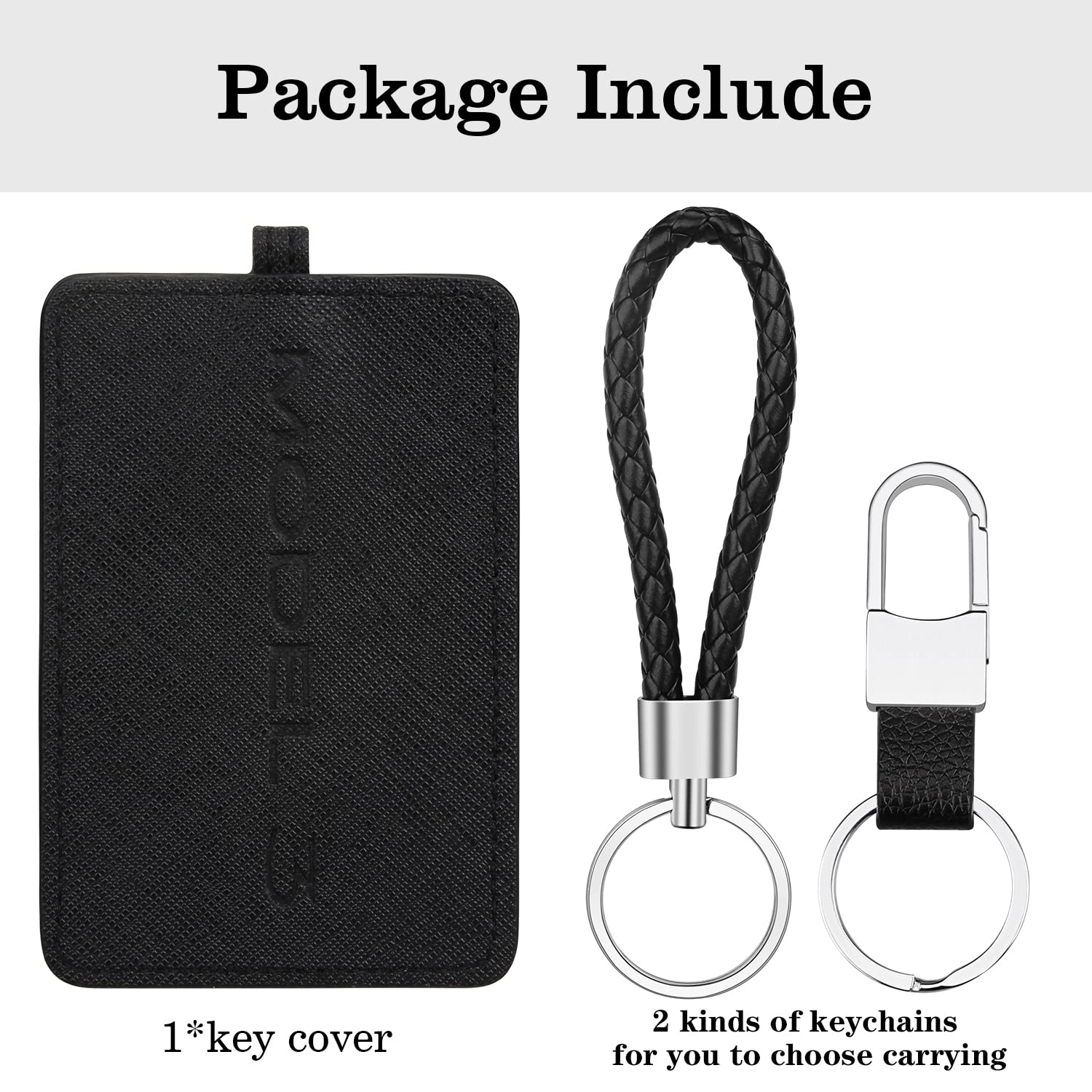 Tesla Key Card Holder Cover Case Protector with Keychain - PU Leather Accessory for Tesla Model 3/Y/S/X (Black) | Premium Protection for Your Tesla Key Card | Perfect for Daily Commute & Road Trips