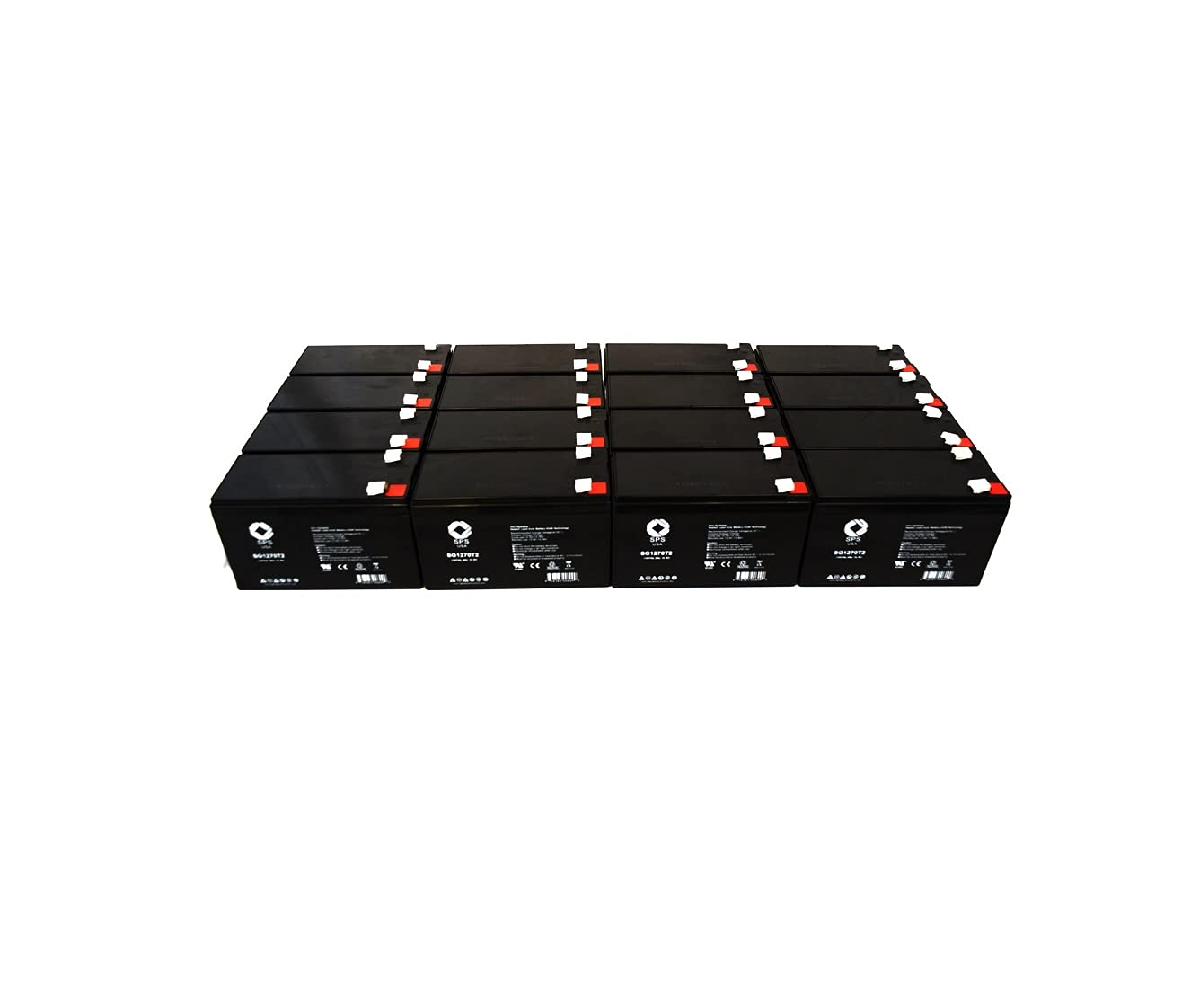 12V 7Ah Replacement Battery for Opti ES550C-USB UPS - SPS Brand (16 Pack) | Backup Power Supply for Home Office, Security Systems & Emergency Lighting