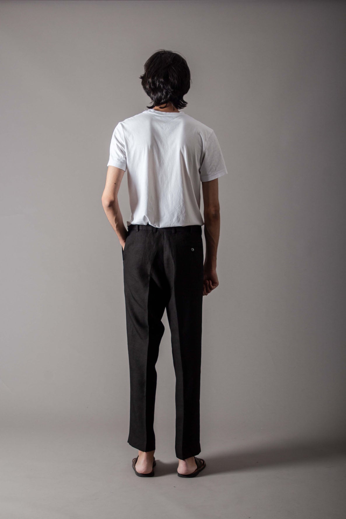 Azad Cotton Linen Trousers for Men - Comfortable Black Casual Pants for Office, Travel & Everyday Wear