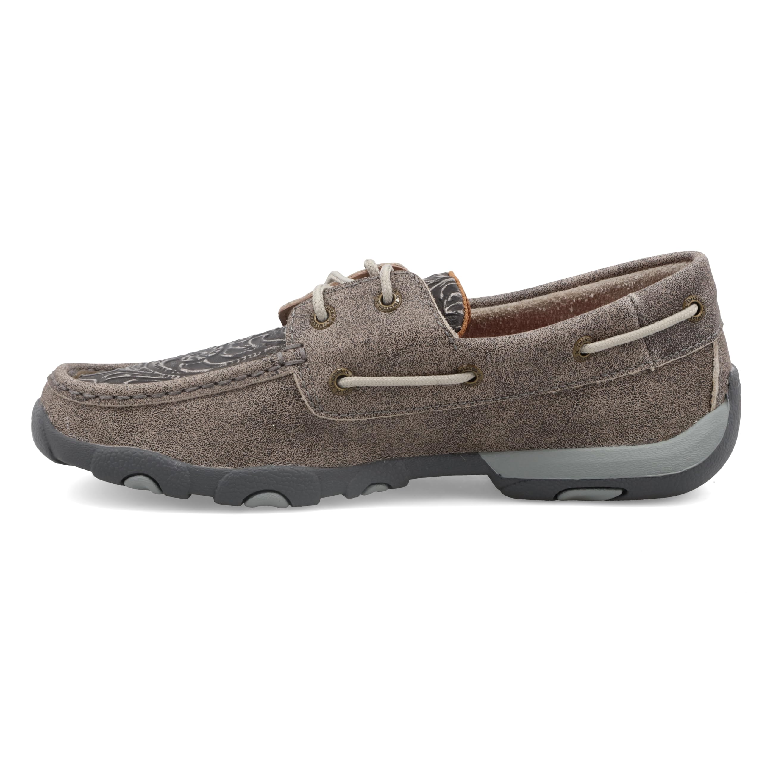 Twisted X Women's Comfortable Boat Shoe Driving Moc - Slip-Resistant Moc Toe Loafers for Casual Wear, Boating & Driving