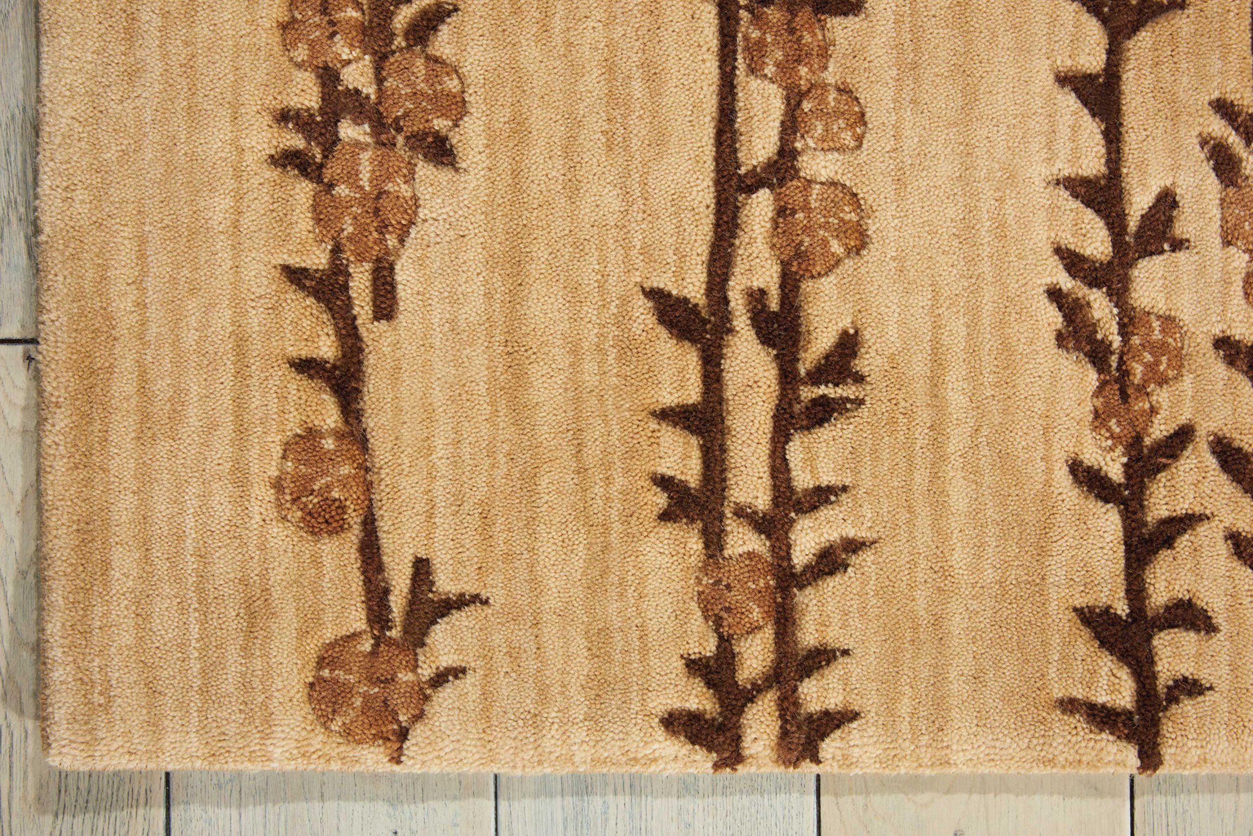 Nourison Radiant Impression Floral Beige 2' x 7' Area Rug - Easy Cleaning, Non-Shedding, Soft & Durable - Perfect for Bedroom, Living Room, Dining Room & Kitchen Decor (2x7) | Home Decor, Floor Covering, Cozy Interior Design