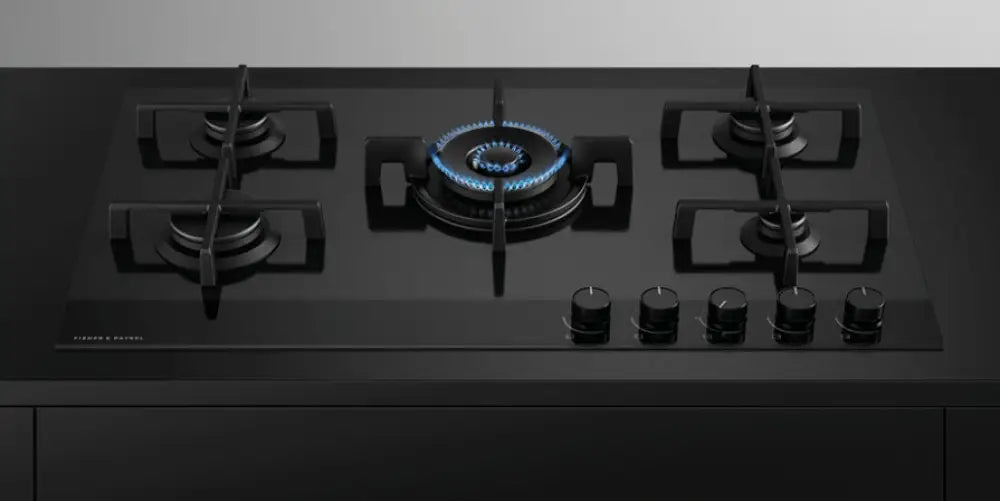 Fisher & Paykel CG905DLPGB4 90cm LPG Gas on Glass Cooktop - Premium 5 Burner Gas Stove for Modern Kitchens | Perfect for Home Cooking, Baking & Entertaining
