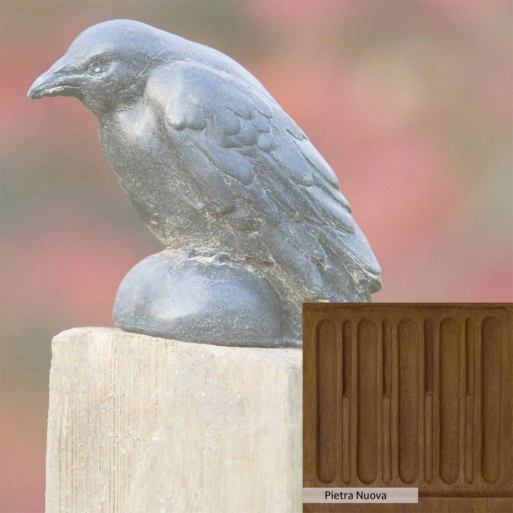 Campania International Small Raven Statue - Gothic Home Decor, Halloween & Outdoor Garden Sculpture for Unique Décor