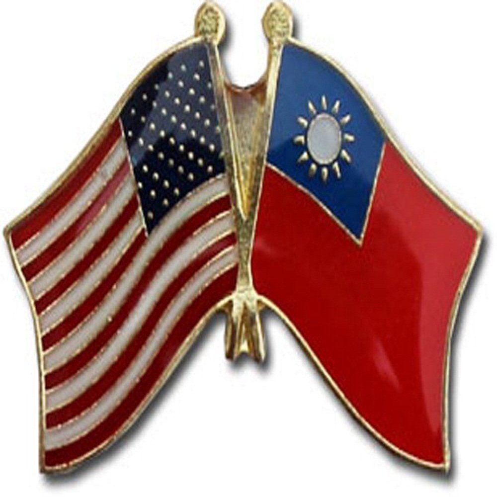 50 Pcs USA & Taiwan Flag Hat Lapel Pins - Wholesale Bulk Patriotic Accessories for Veterans, Parades, Political Events & Gift Giving