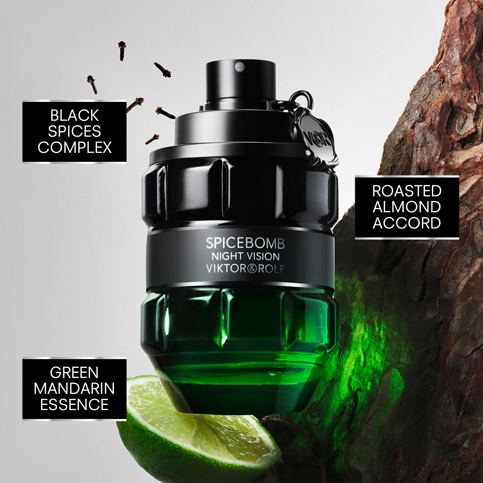 Viktor&Rolf Spicebomb Nightvision Eau de Toilette for Men - Warm Spicy Fresh Cologne with Bergamot Citrus, Black Spices & Rosemary Notes - Perfect for Night Out, Date Night & Special Occasions