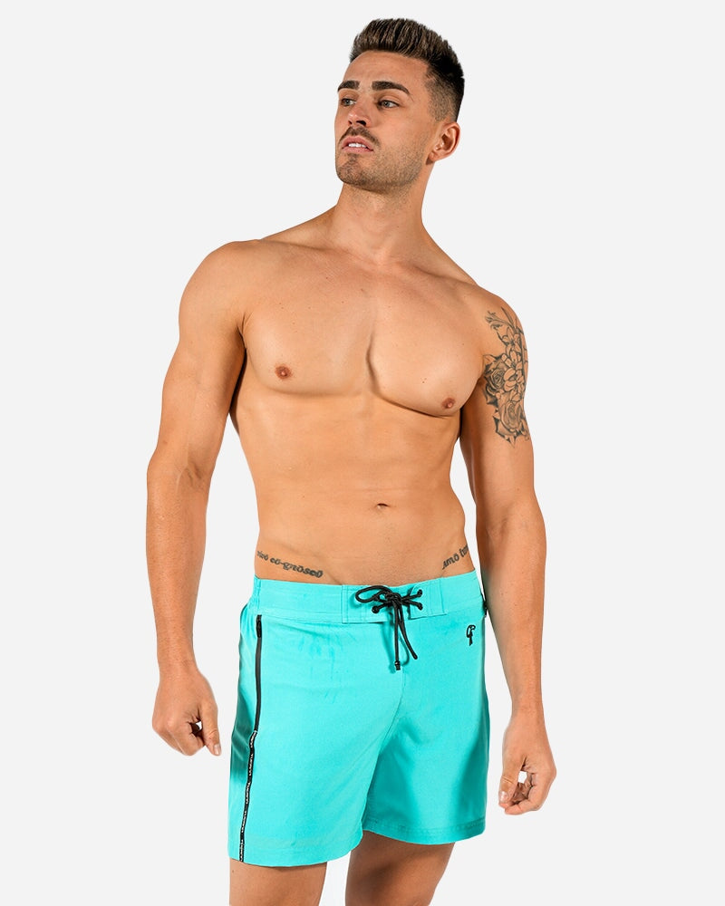 5 Pack Neon Aqua Swim Shorts for Men - Quick Dry, Stretch Comfort, UPF 50+ Sun Protection - Perfect for Beach, Pool, Surfing & Summer Vacations