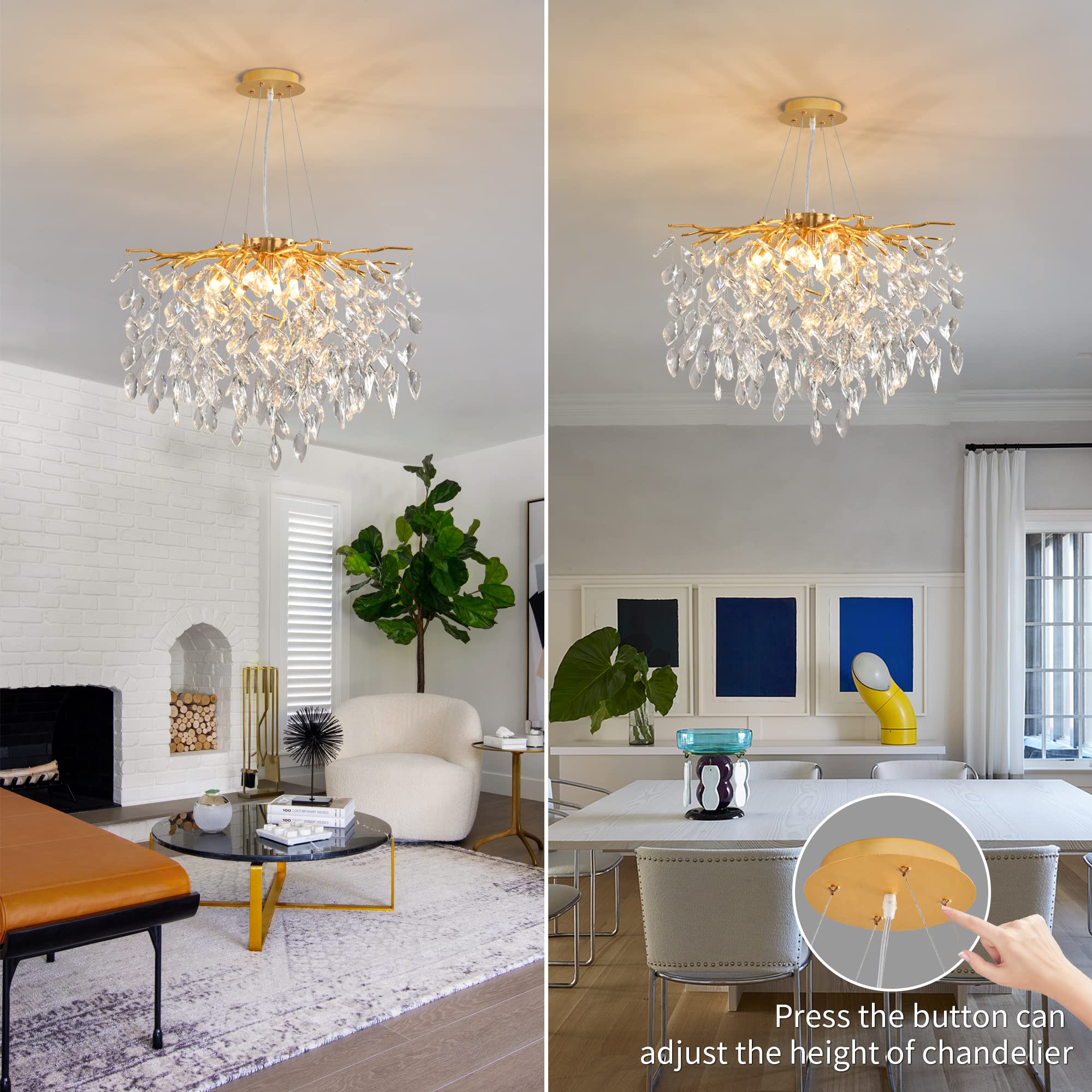 Crystal Tree Branches Chandelier - 23.7