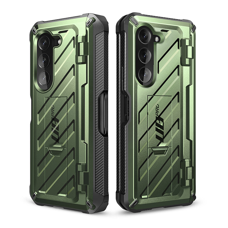 Samsung Galaxy Z Fold5 Unicorn Beetle PRO Rugged Case with S Pen Holder - Heavy Duty Protection for Foldable Phone - Dark Green | Perfect for Outdoor, Work & Travel Use