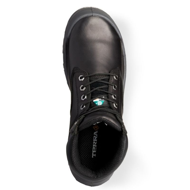 Terra Sentry 2020 Men's 6 Composite Toe Work Boots with Internal METGUARD Safety Toe - TR0A4NRWBLK Black | Heavy Duty Construction Work, Warehouse & Industrial Safety Shoes