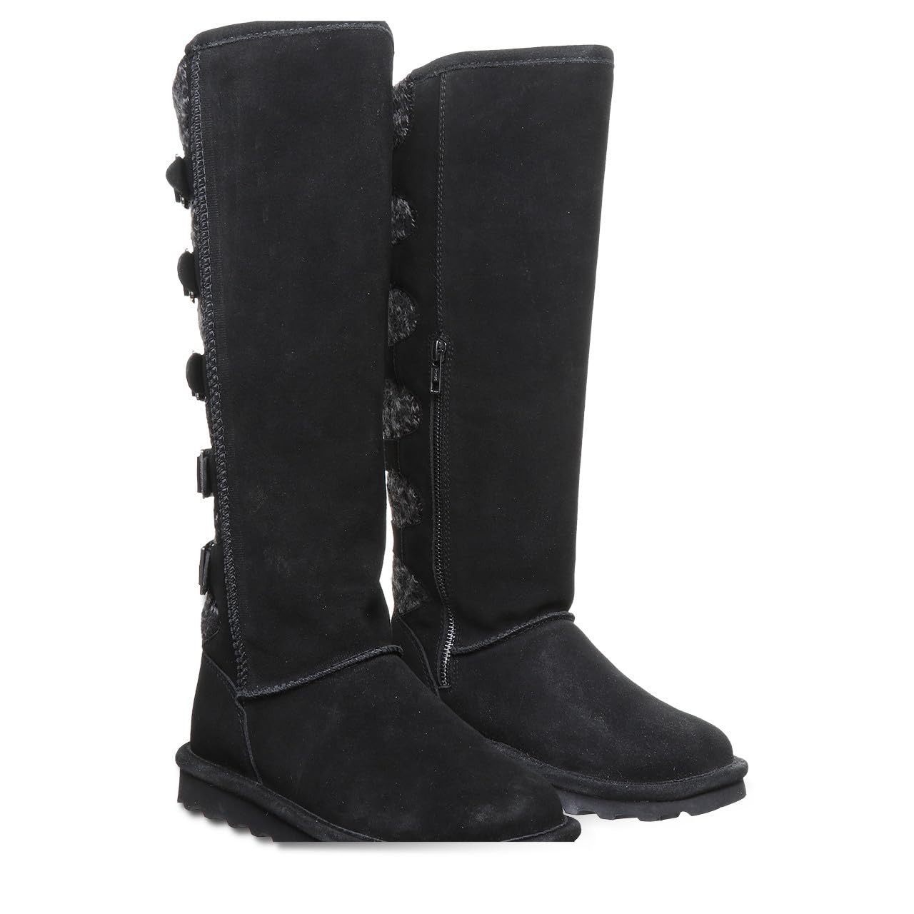 BEARPAW Women's Boshie Tall Suede Wool Blend Lined Winter Snow Boots - Warm Waterproof Hiking Boots for Cold Weather & Outdoor Activities