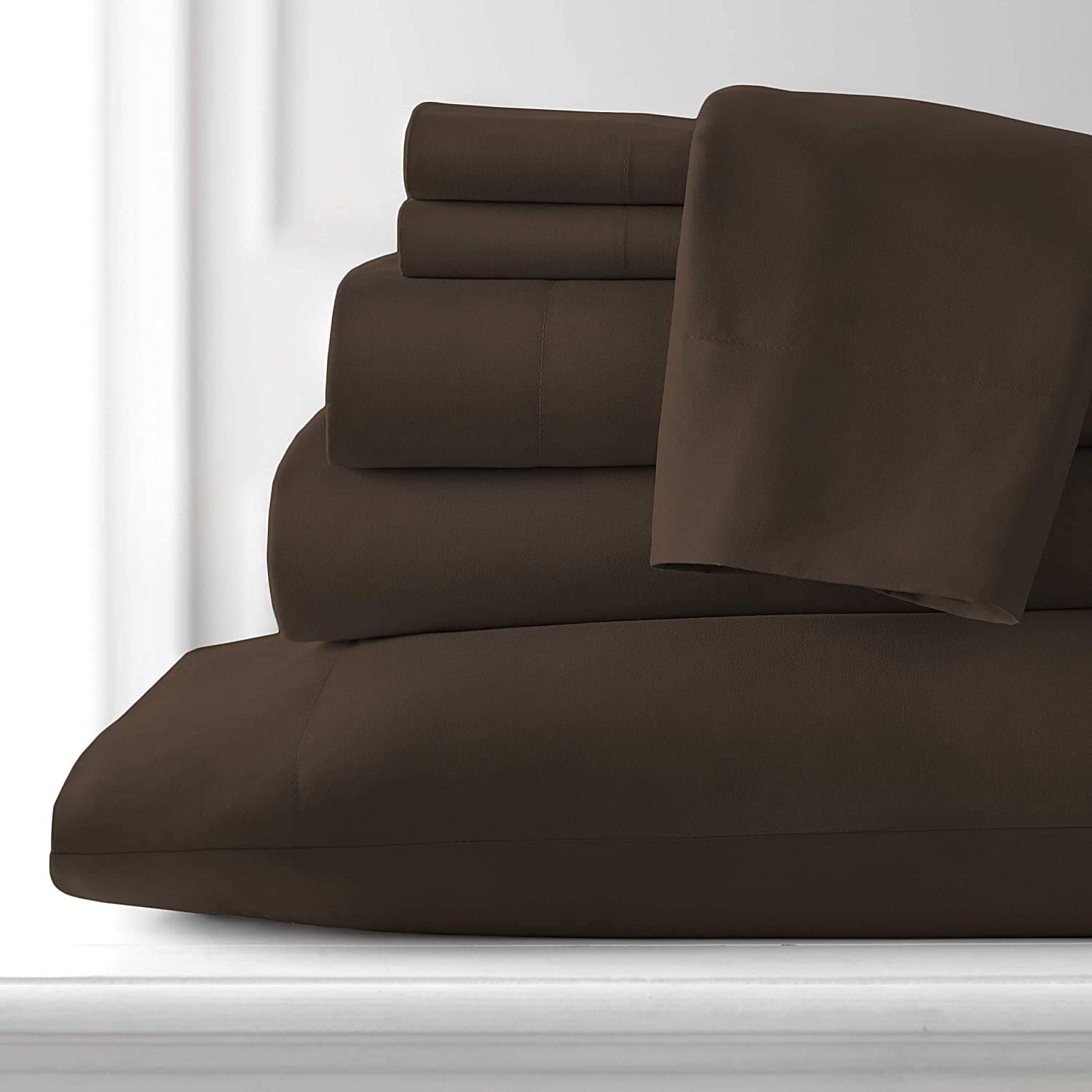 800 Thread Count 4-Piece Luxury Cotton Bed Sheet Set - 100% Soft Premium Bedding with Deep Pocket Fits Mattress Up to 14