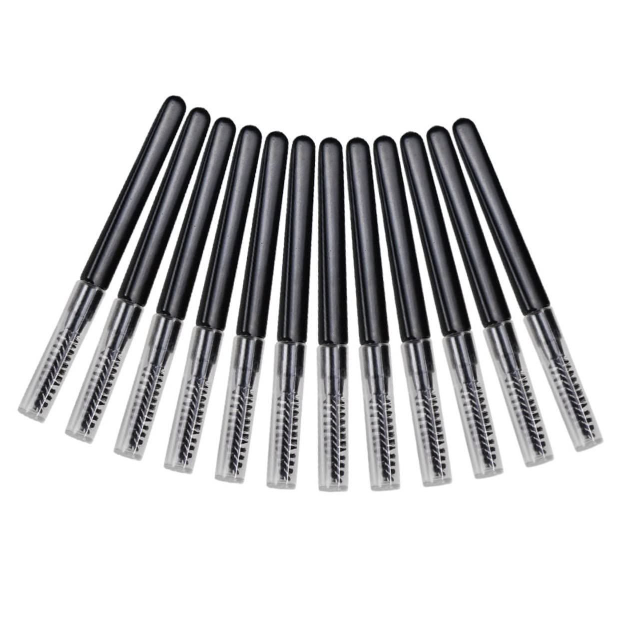 Minkissy 20pcs Eyelash Comb with Lid - Professional Eyelash Extension Brushes, Mascara Applicator & Hairline Brush Set for Women - Perfect for Travel, Salon Use & Home Makeup Kit
