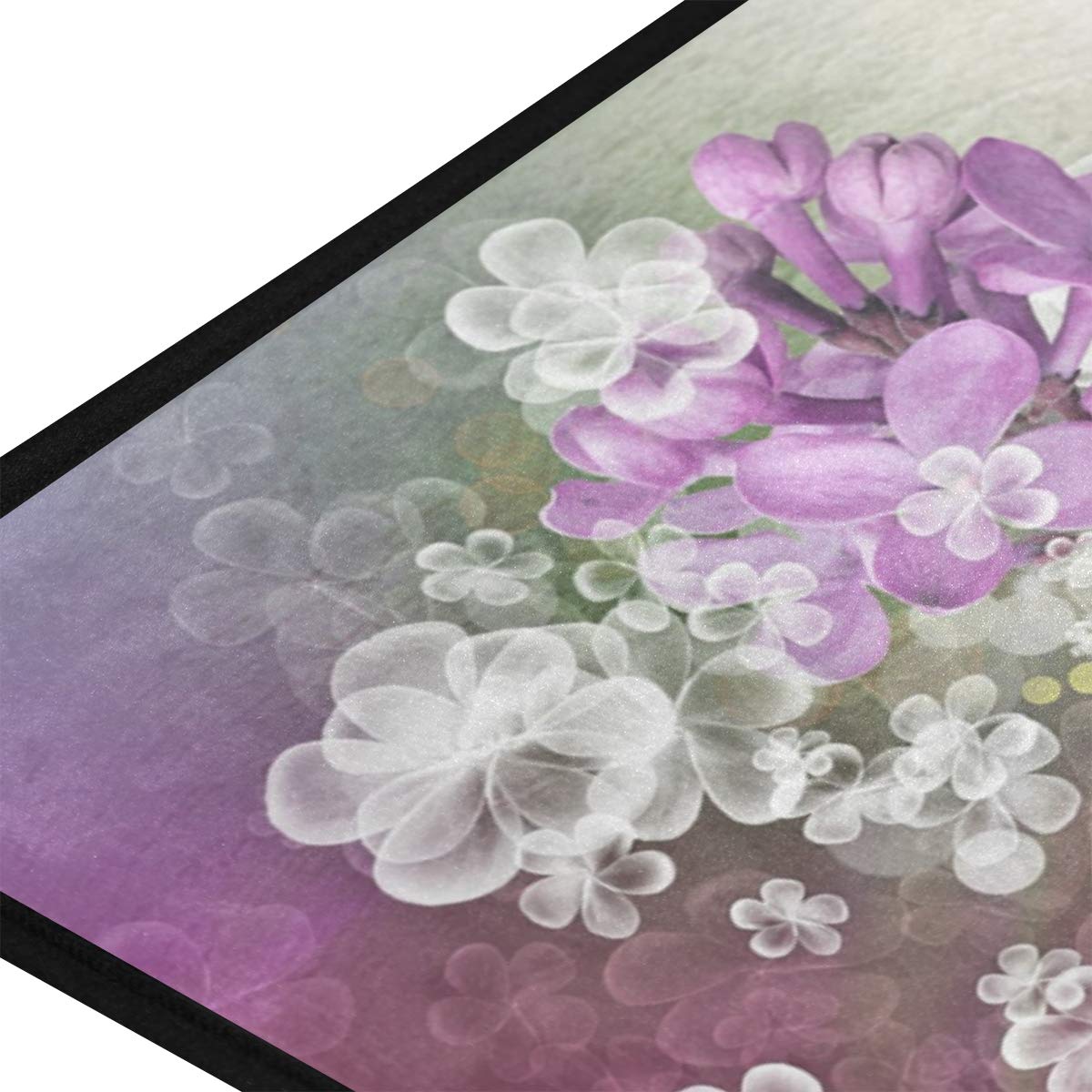 Non-Slip Purple Butterfly Flower Kitchen Rug - Soft Washable Bath Mat & Runner for Home Decor, 39x20 Inches - Perfect for Kitchens, Bathrooms, Entryways & High-Traffic Areas