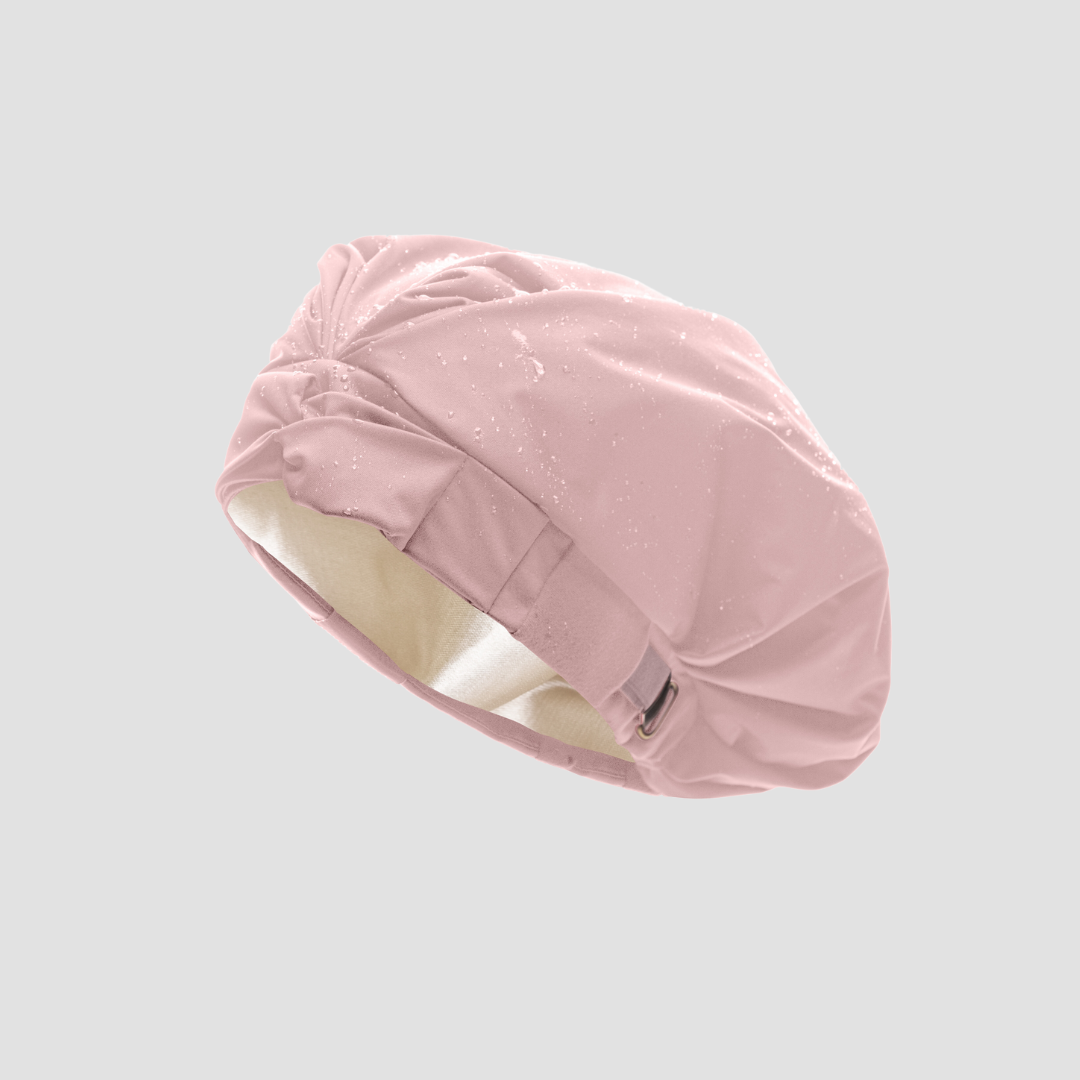 Waterproof Adjustable Shower Cap with Satin Lining - Hairbrella for Wet Hair Protection | Perfect for Bathing, Swimming & Salon Visits