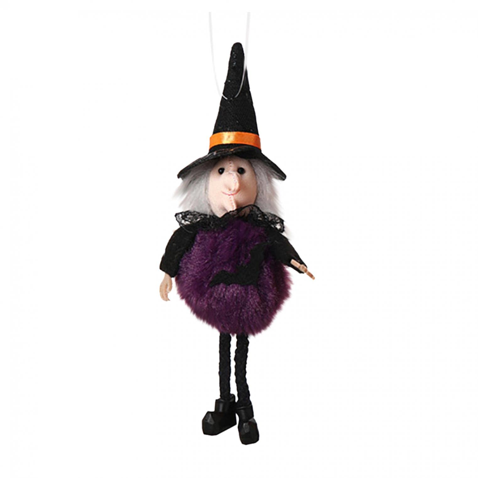 Handmade Halloween Plush Pumpkin Gnomes with Witch Hat & Cloak - Thanksgiving & Halloween Decor, Party Supplies, Kids Gift for Holiday Celebrations
