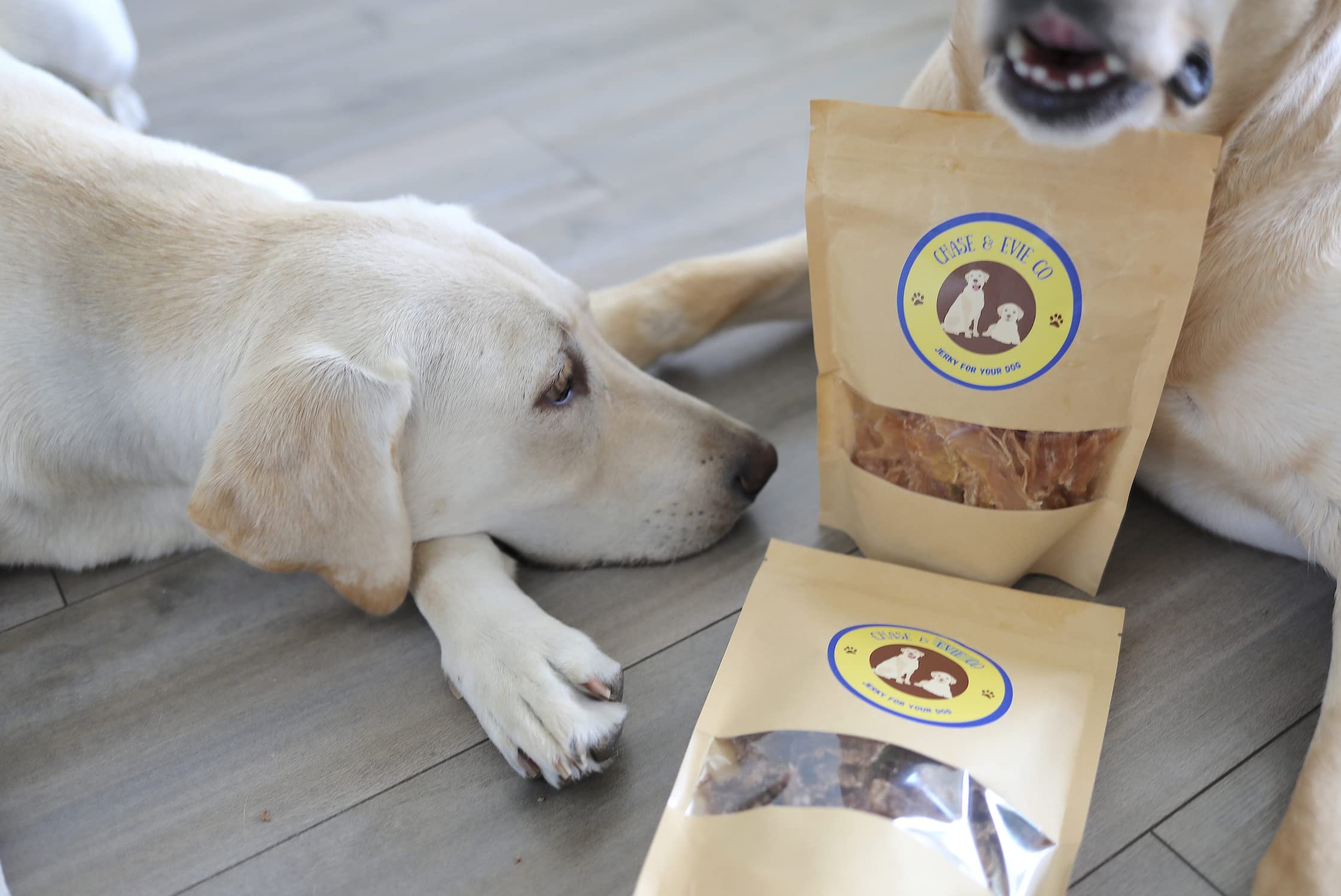 100% Natural Chicken Breast Jerky Dog Treats - USA Made, No Chemicals or Fillers - High Protein Training Snacks for Picky Eaters - Freshly Made 8oz by Chase&EvieCo - Perfect for Reward Training, Travel & Outdoor Adventures
