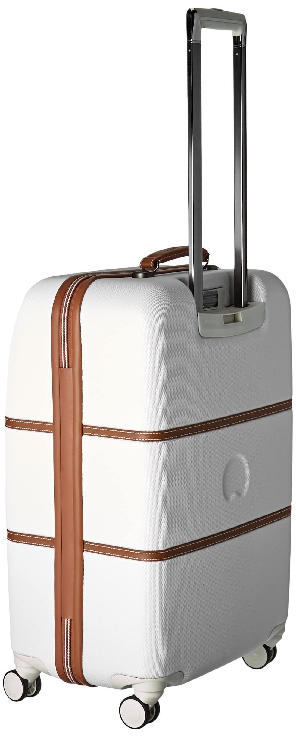 Delsey Paris Chatelet Hard+ Hardside Spinner Luggage 24 Inch Checked-Medium Suitcase - Champagne White | Durable Travel Bag for Business Trips & Vacation