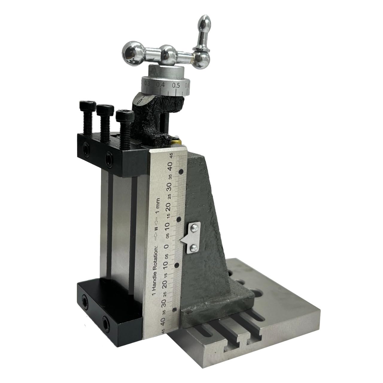 Assorts' Mini Vertical Milling Slide with Base Plate - Direct Mount for 7x14 Mini Lathe (Fixed Type with Clamps) - Precision Metalworking & DIY Projects