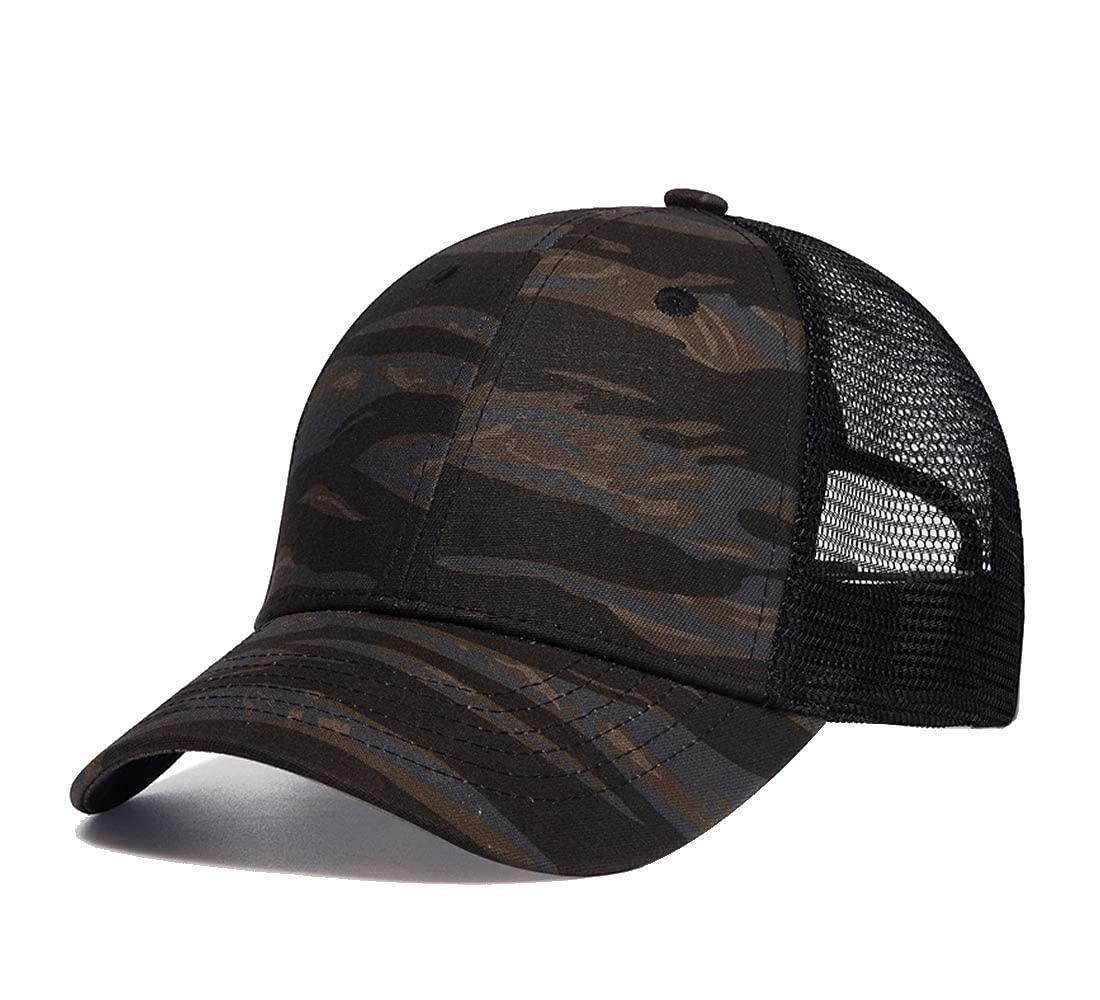 Quanhaigou Mesh Trucker Hats for Men & Women - Breathable Outdoor Snapback Dad Cap, Adjustable Baseball Hat for Hip Hop Fashion, Sports, and Casual Wear