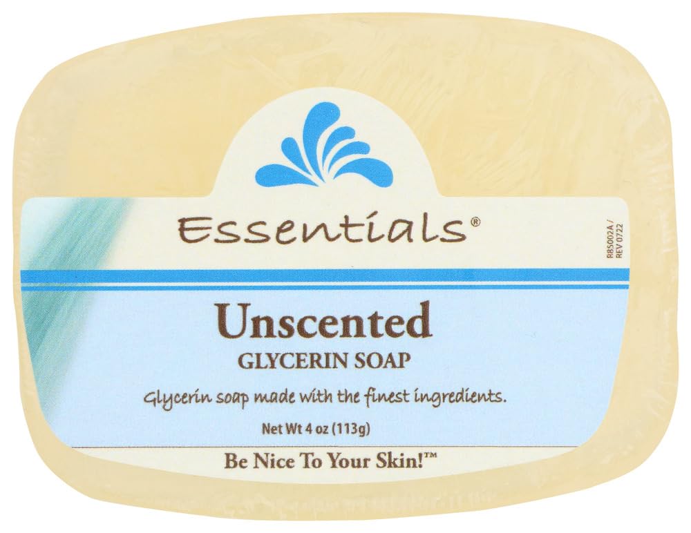 Unscented Glycerine Soap Bar 4 Oz (Pack of 12) - Moisturizing, Hypoallergenic for Sensitive Skin - Perfect for Daily Use, Travel & Gifts