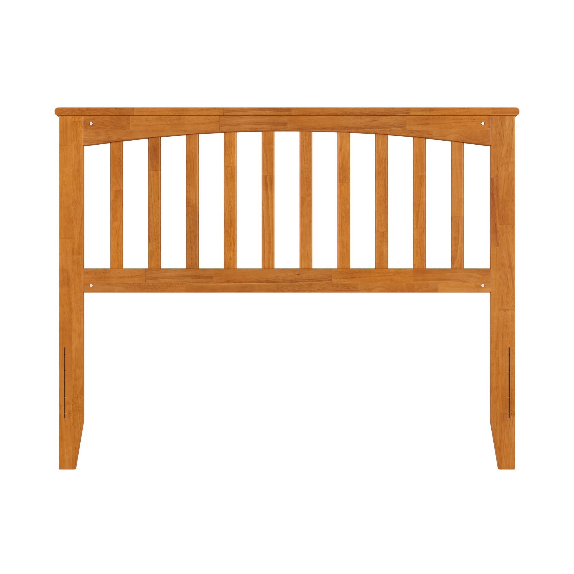 AFI Mission Full Solid Wood Headboard with USB Charging Ports - Light Toffee Finish - Modern Bedroom Furniture for Queen & King Size Beds - Perfect for Bedroom Makeovers and Guest Room Upgrades