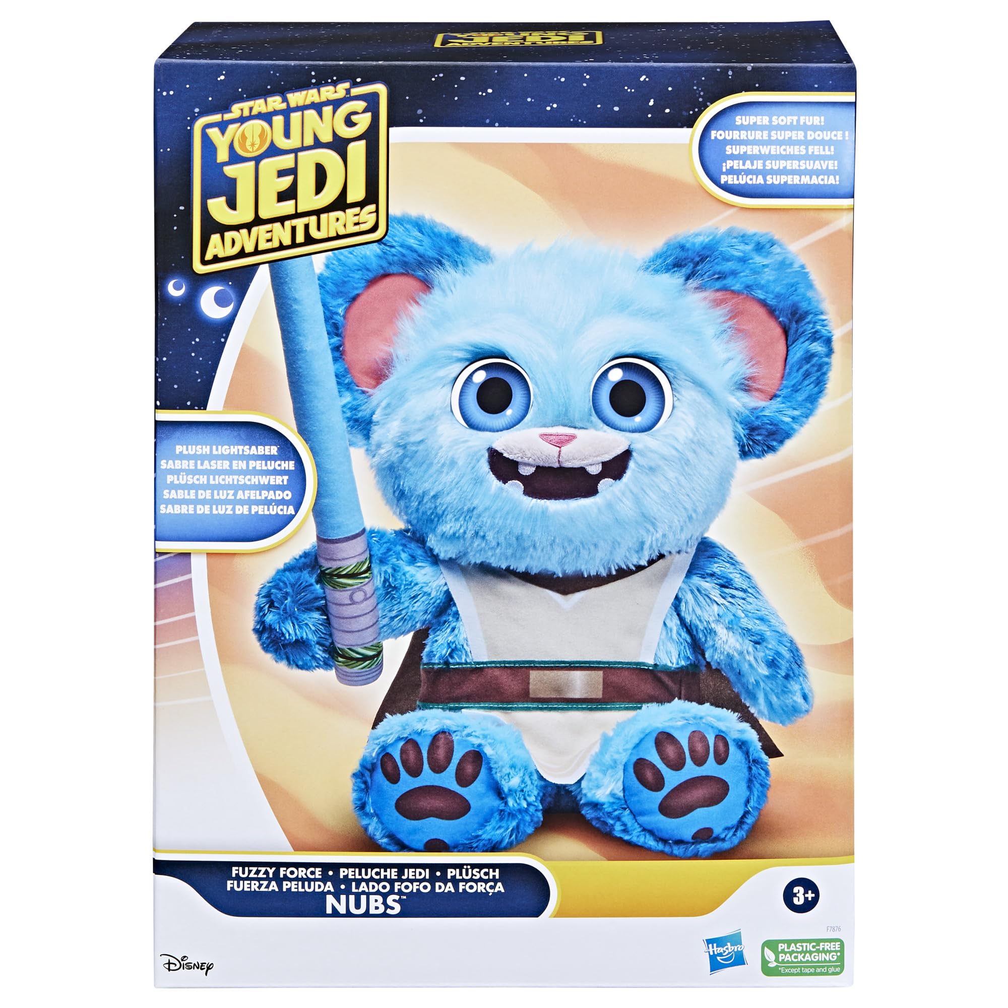 Star Wars Young Jedi Adventures Fuzzy Force Nubs Plush Toy - Soft Cuddly Preschool Toy for 3 Year Old Boys & Girls - Perfect for Playtime, Bedtime & Jedi Training Adventures