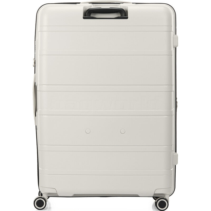 American Tourister Light MAX 3-Piece Luggage Set (Large, Medium, Small) in Off White - Perfect for Family Travel, Business Trips & Vacation Packing
