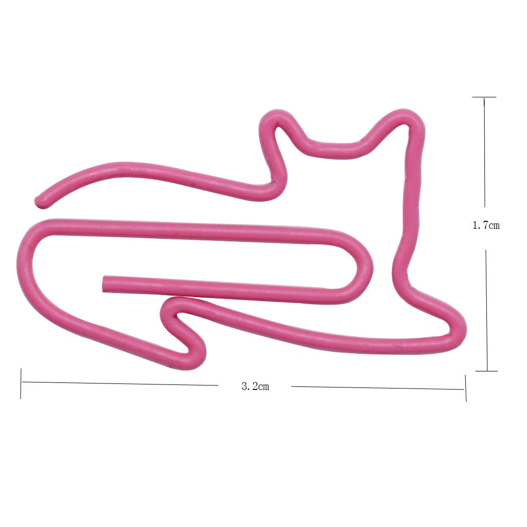 Cute Cat-Shaped Paper Clips - 150 PCS Colorful Cat Office Supplies for Cat Lovers | Perfect for School, Office & Gift Giving