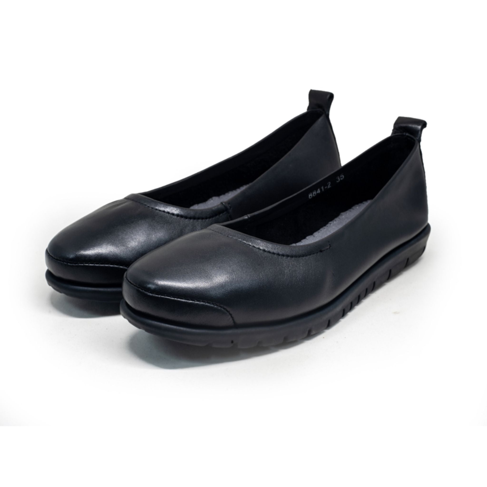Barani Leather Ballet Flats for Women - Comfortable Pumps Shoes 8841-2 in Black | Perfect for Office, Wedding & Everyday Wear
