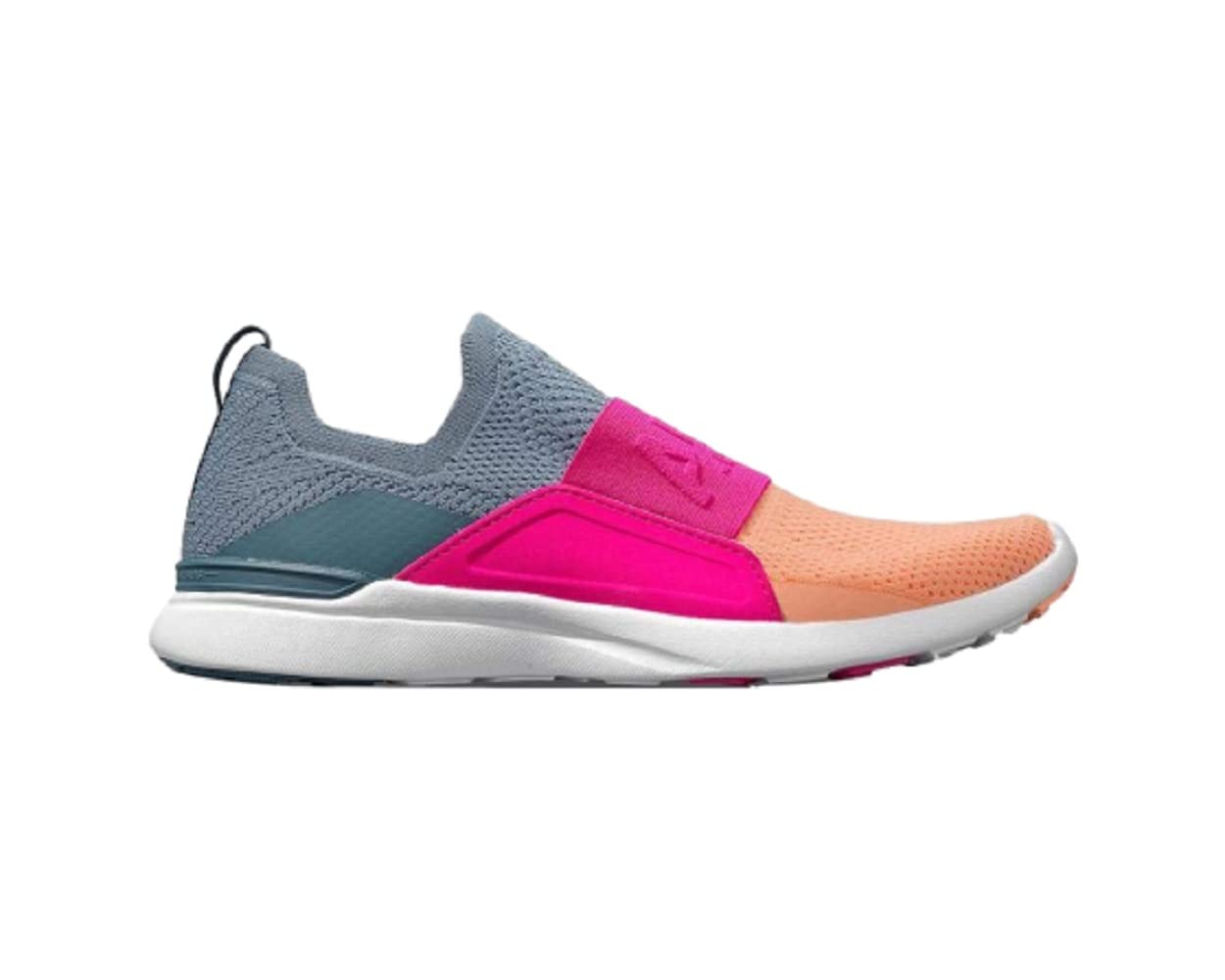 APL Women's Techloom Bliss Running Shoes - Moonstone/Neon Pink/Neon Peach | Lightweight & Comfortable Sneakers for Gym, Workout & Casual Wear