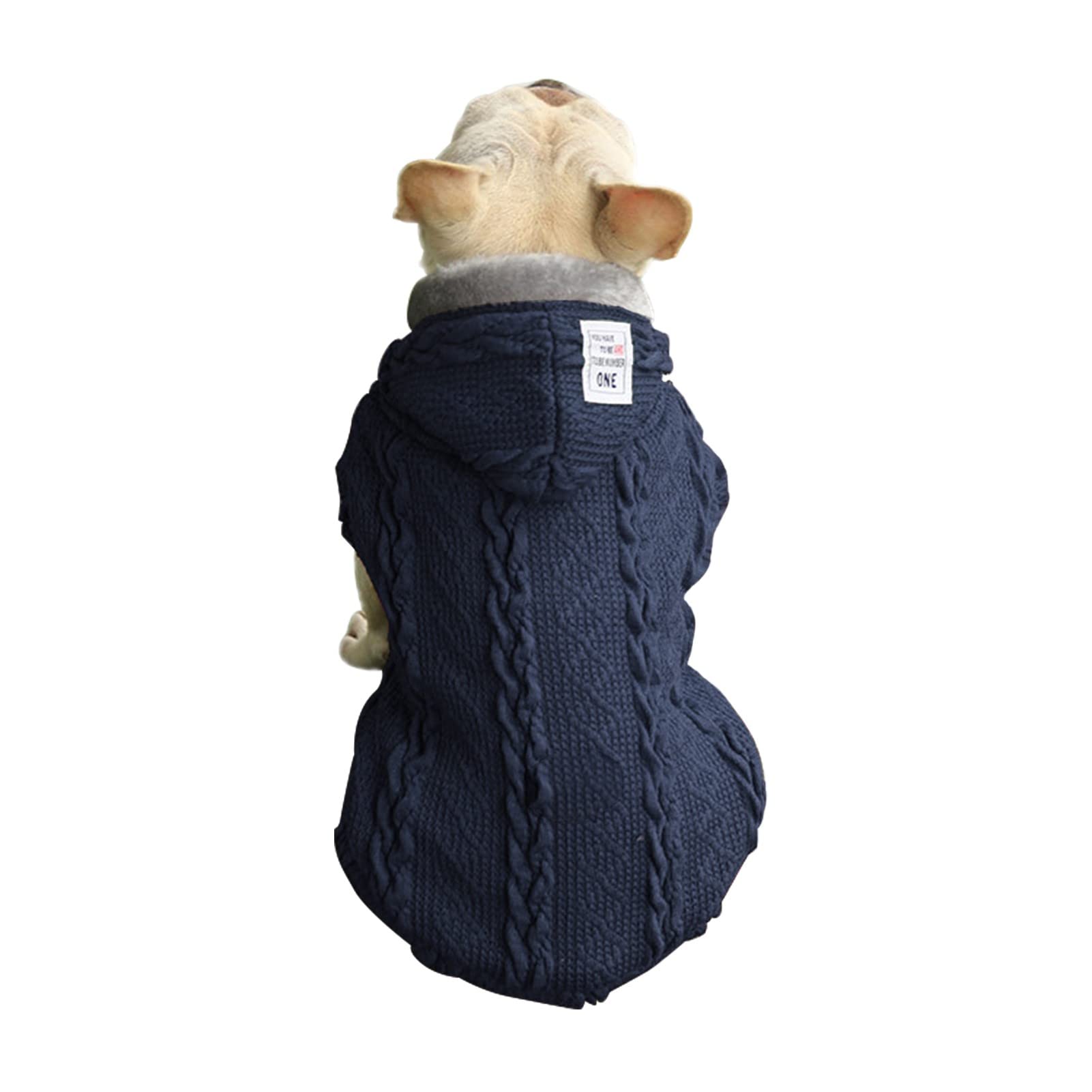 Warm Fleece-Lined Dog Sweater & Hoodie - Winter Coat for Small to Medium Dogs & Cats - Cozy Puppy Jacket for Boys & Girls - Perfect for Cold Weather Walks & Indoor Comfort