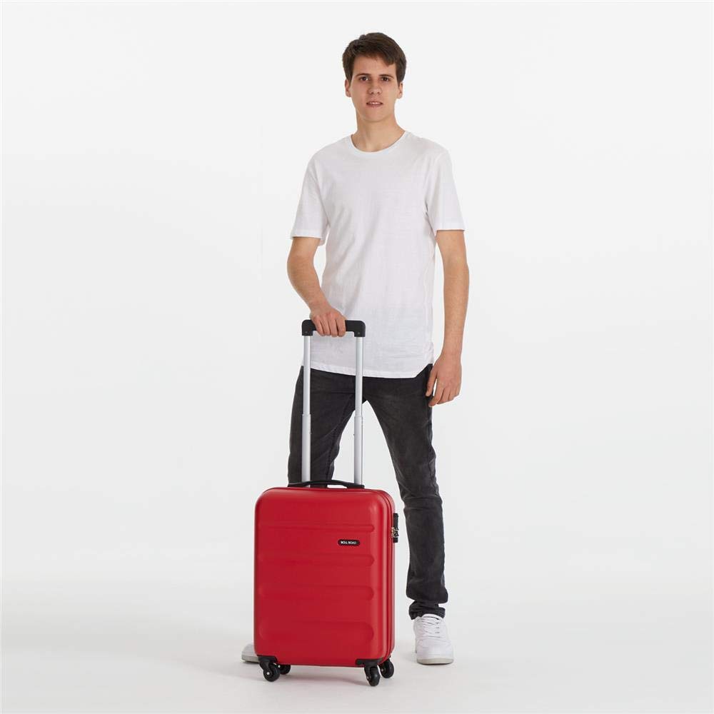 Set of 2 Red 65cm Luggage Suitcases - Perfect for Travel, Vacation & Business Trips