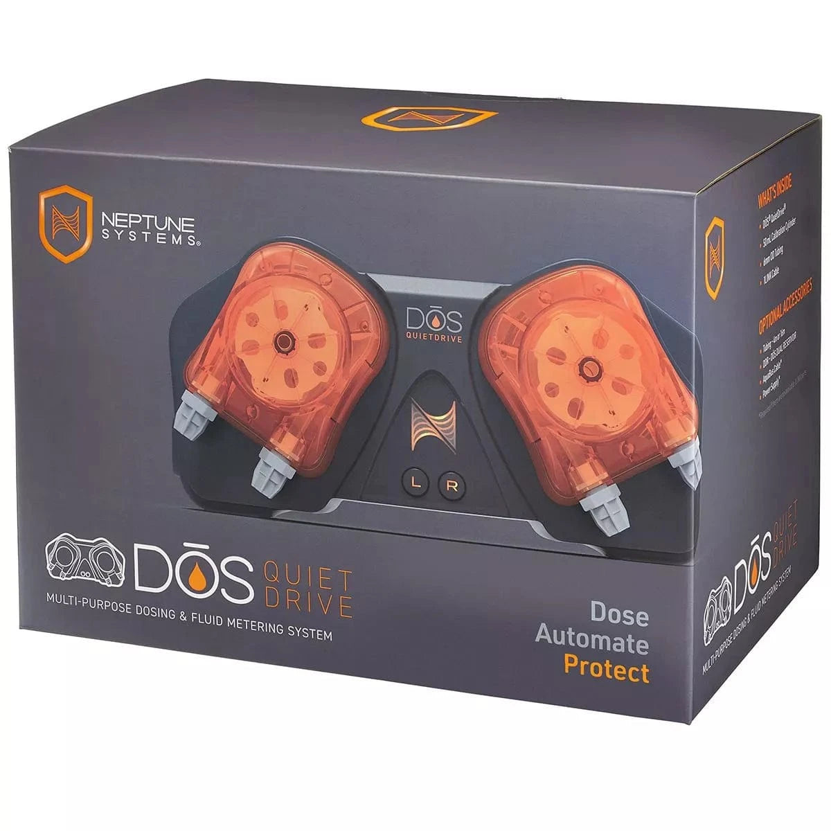 Neptune Systems DOS QD Dosing and Fluid Metering System - Precision Aquarium Dosing Pump for Reef Tanks, Saltwater & Freshwater Aquariums