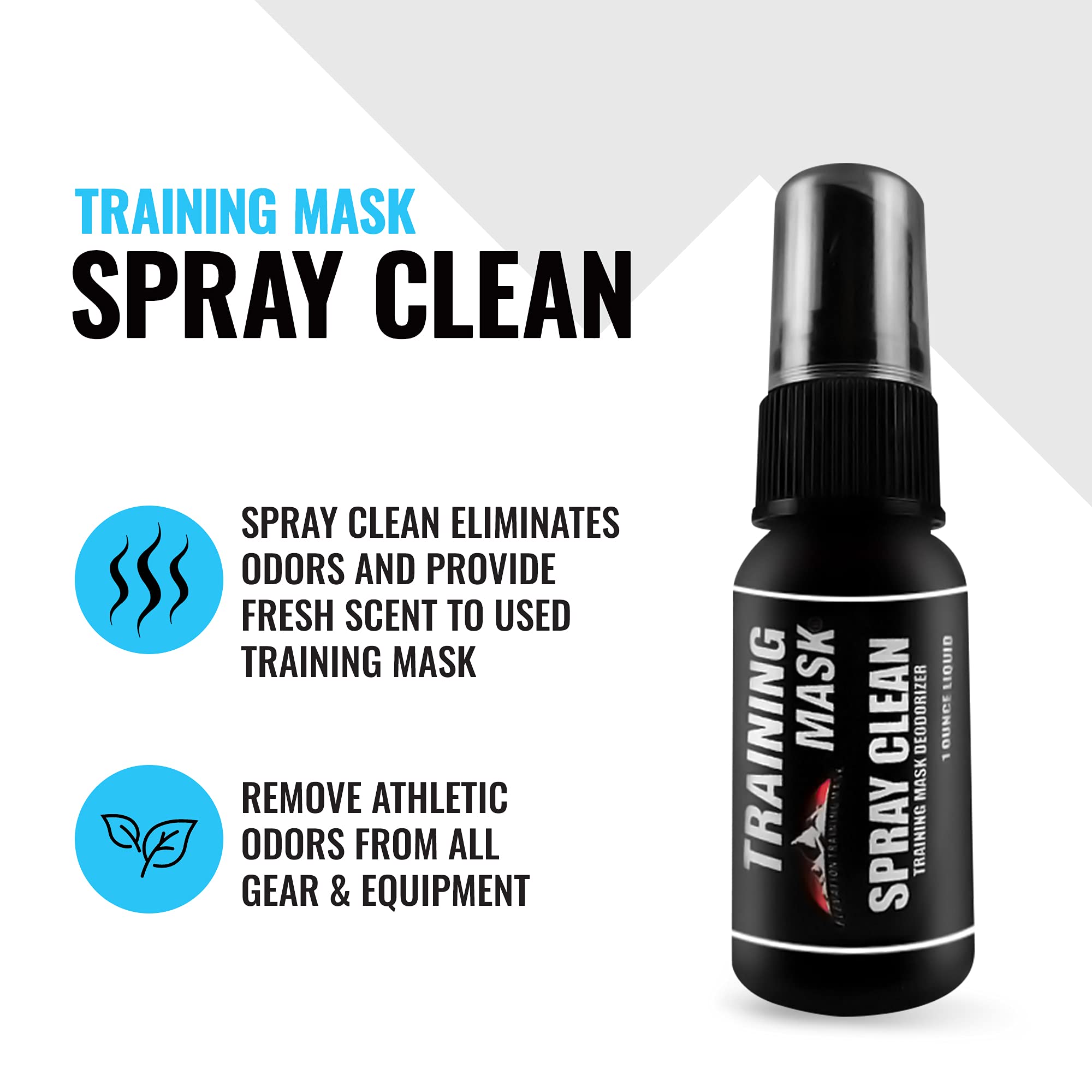 TRAININGMASK Multipurpose Face Mask Spray - 1 fl oz Odor Eliminator & Fabric Refresher for Masks, Gears & Sports Equipment | Fresh Scent Deodorizing Spray for Gym, Workout & Outdoor Activities